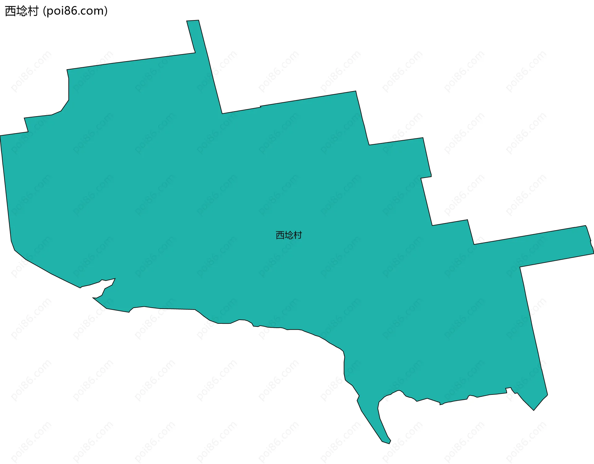 西埝村边界地图