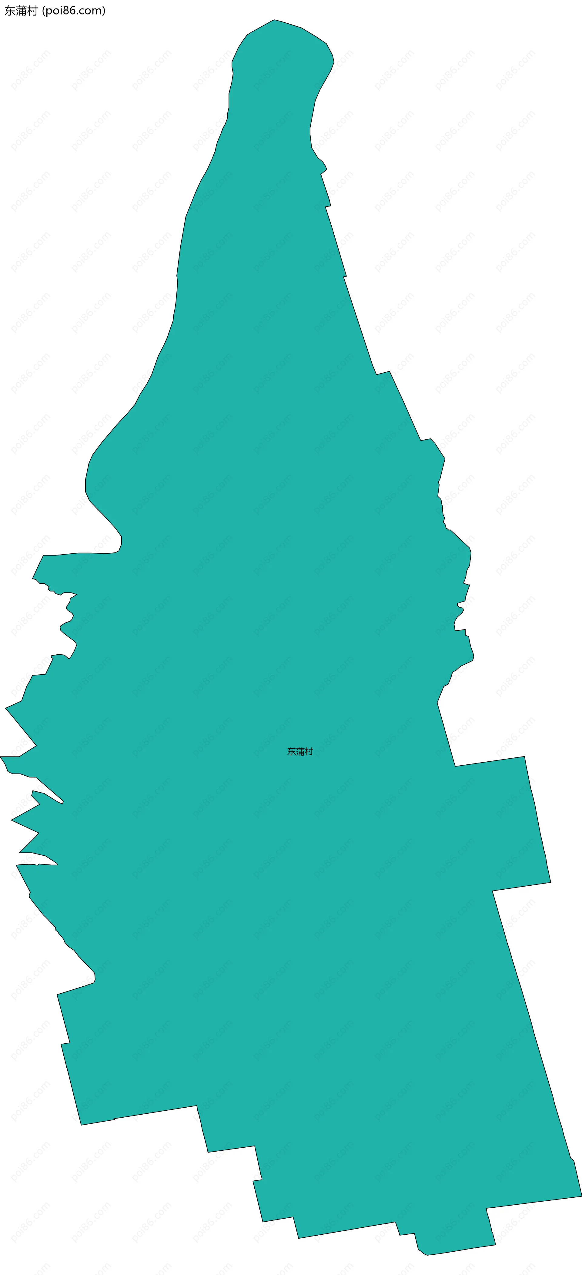 东蒲村边界地图