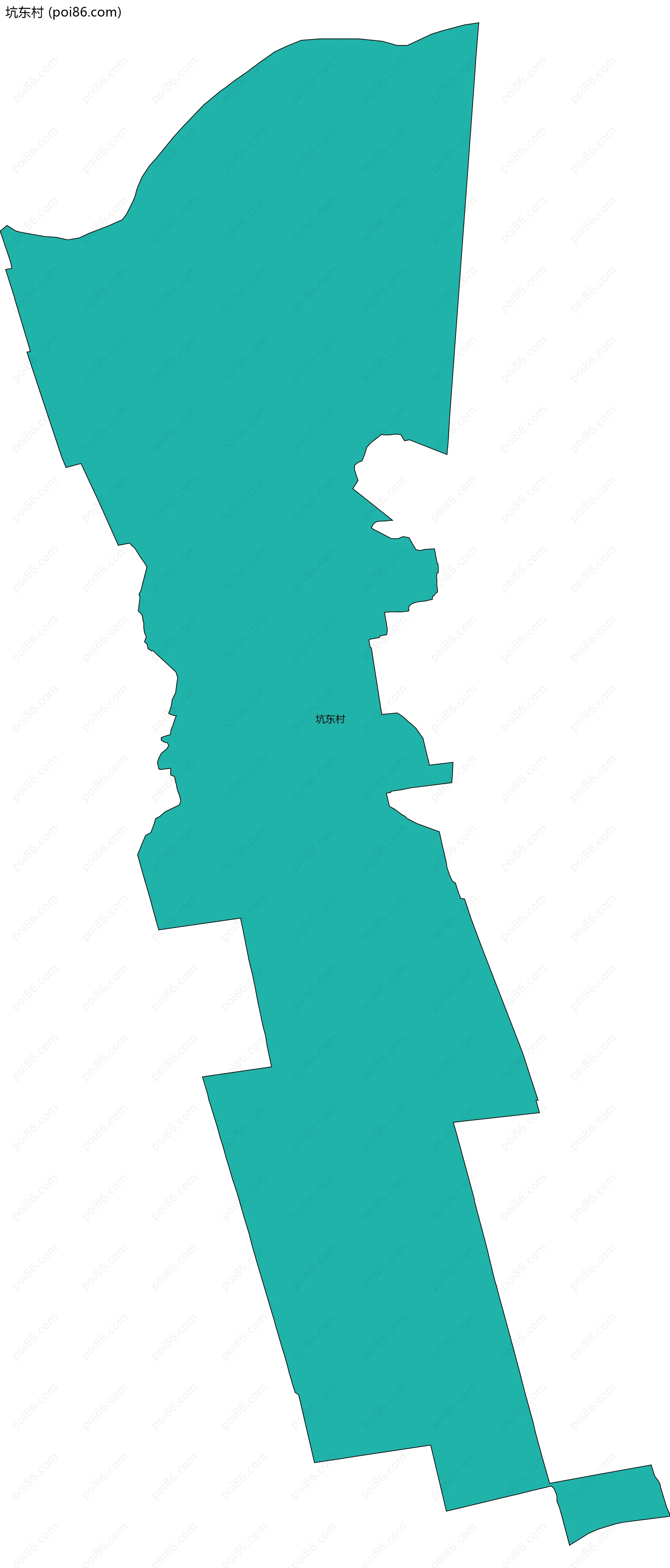 坑东村边界地图