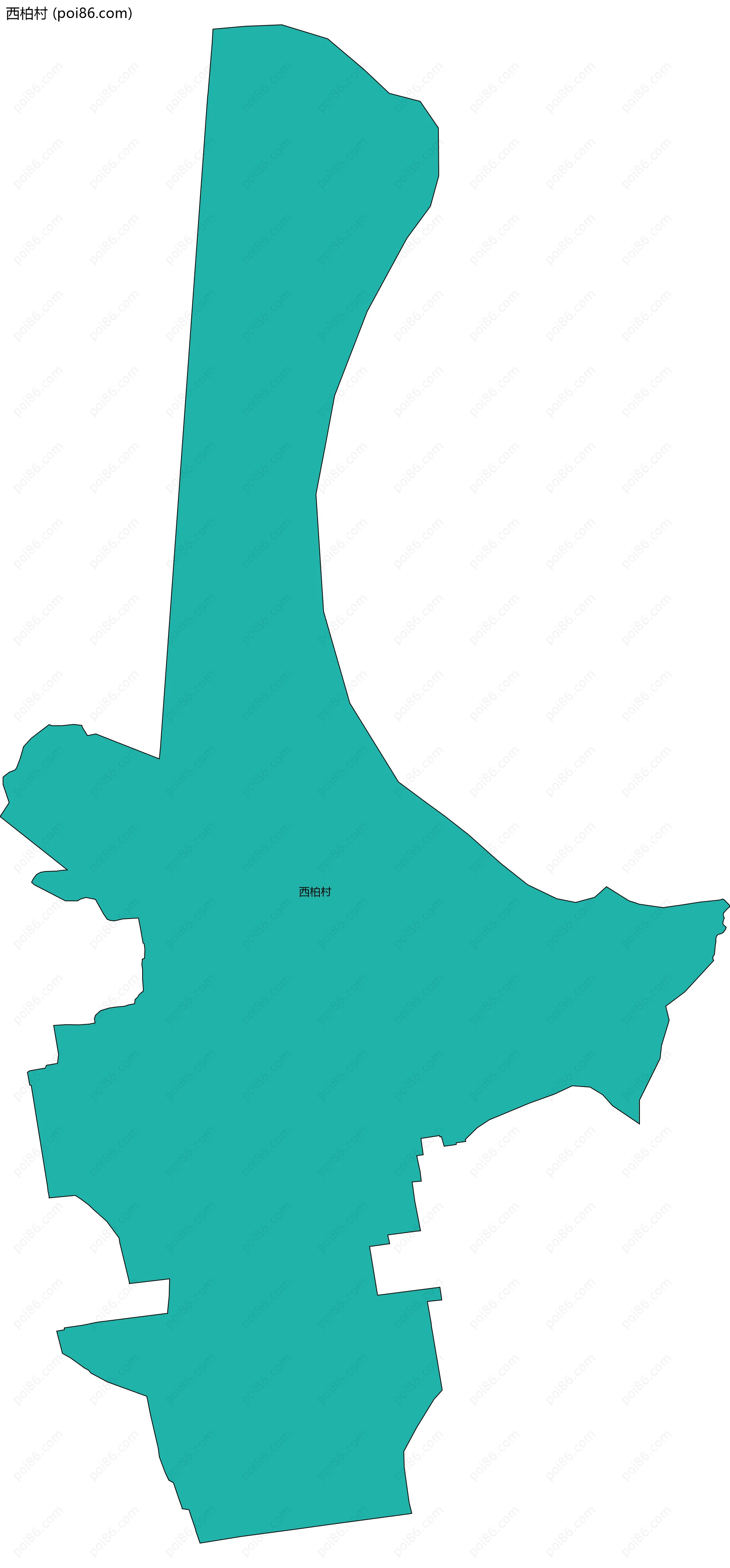 西柏村边界地图