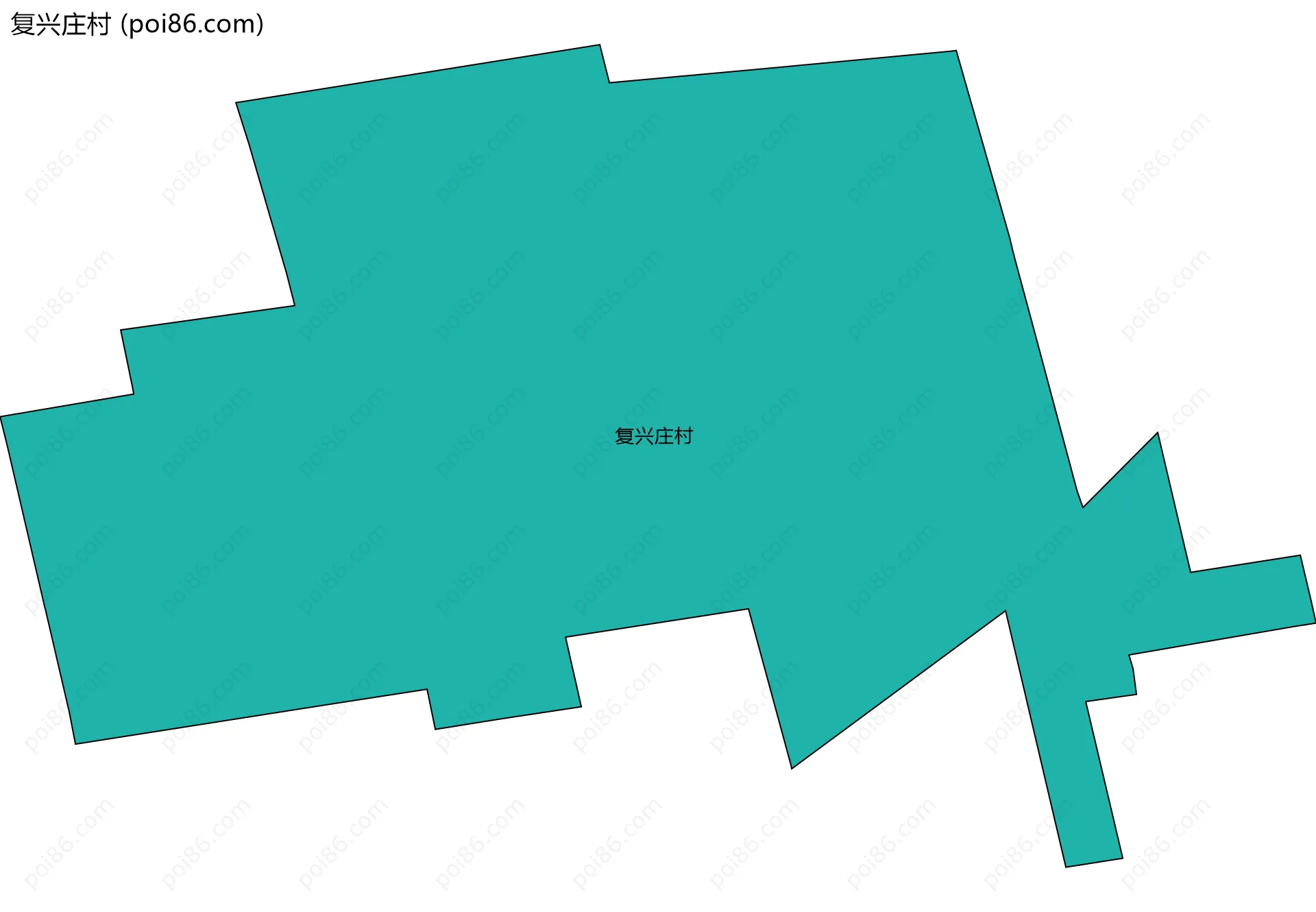 复兴庄村边界地图