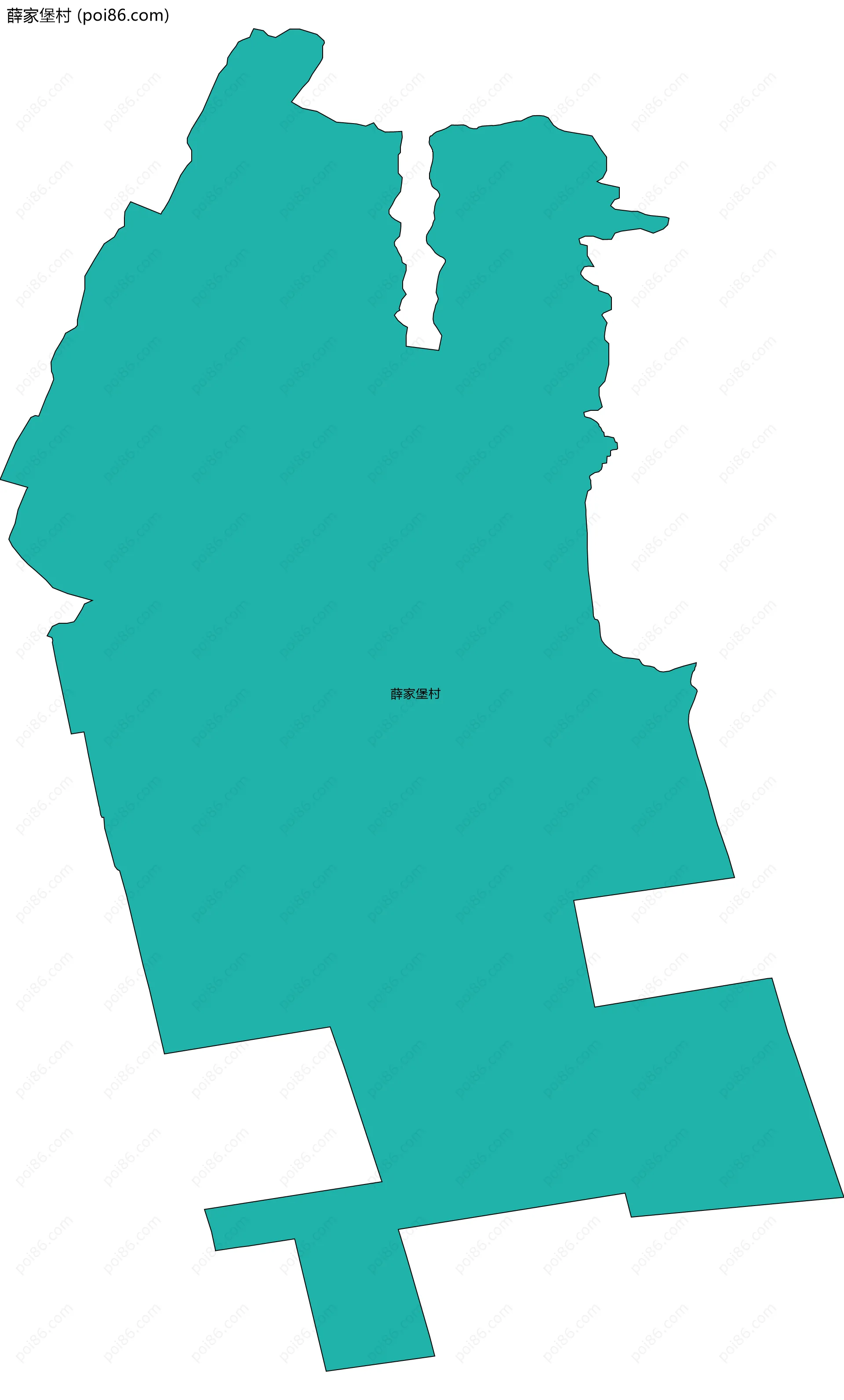 薛家堡村边界地图