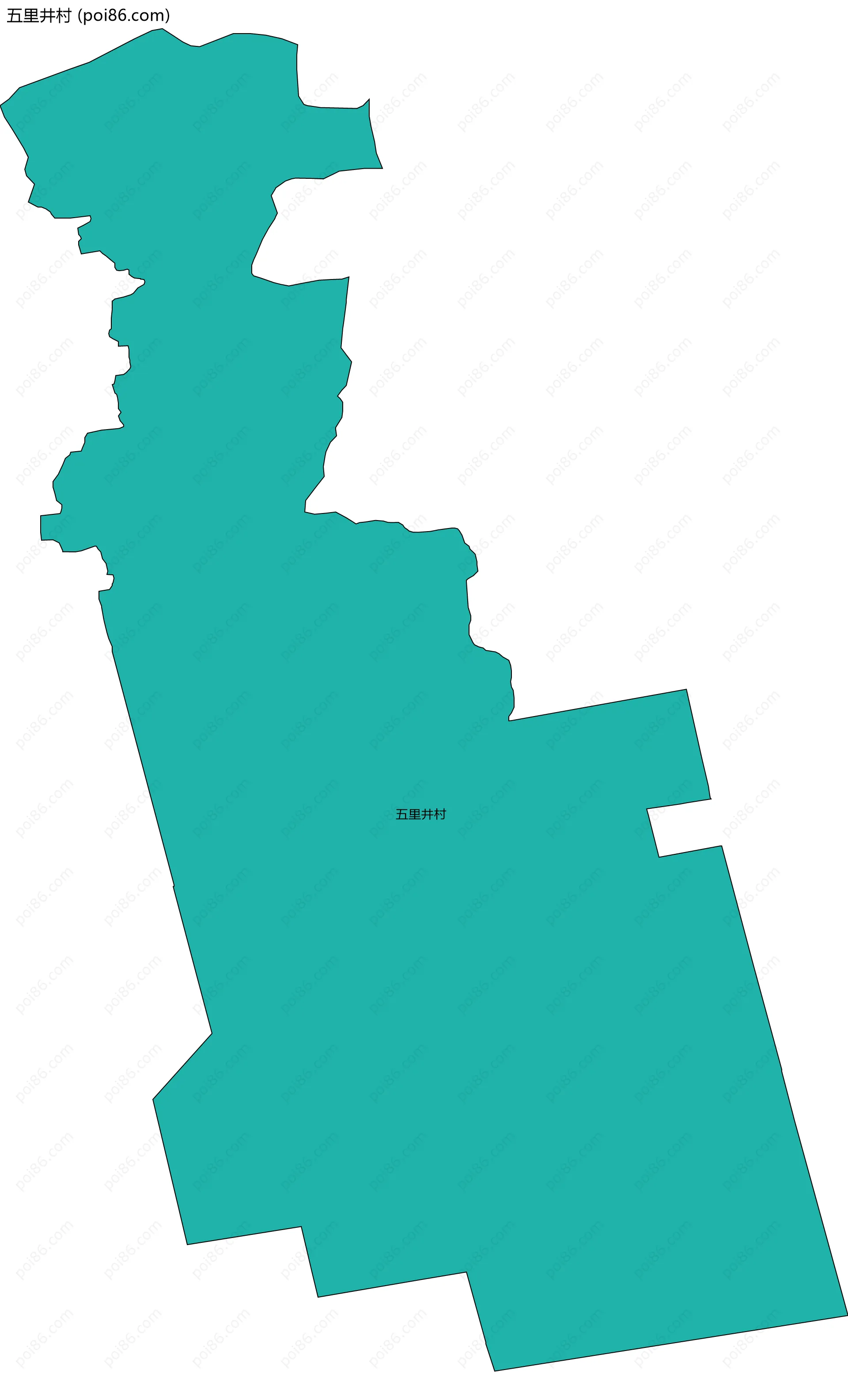 五里井村边界地图