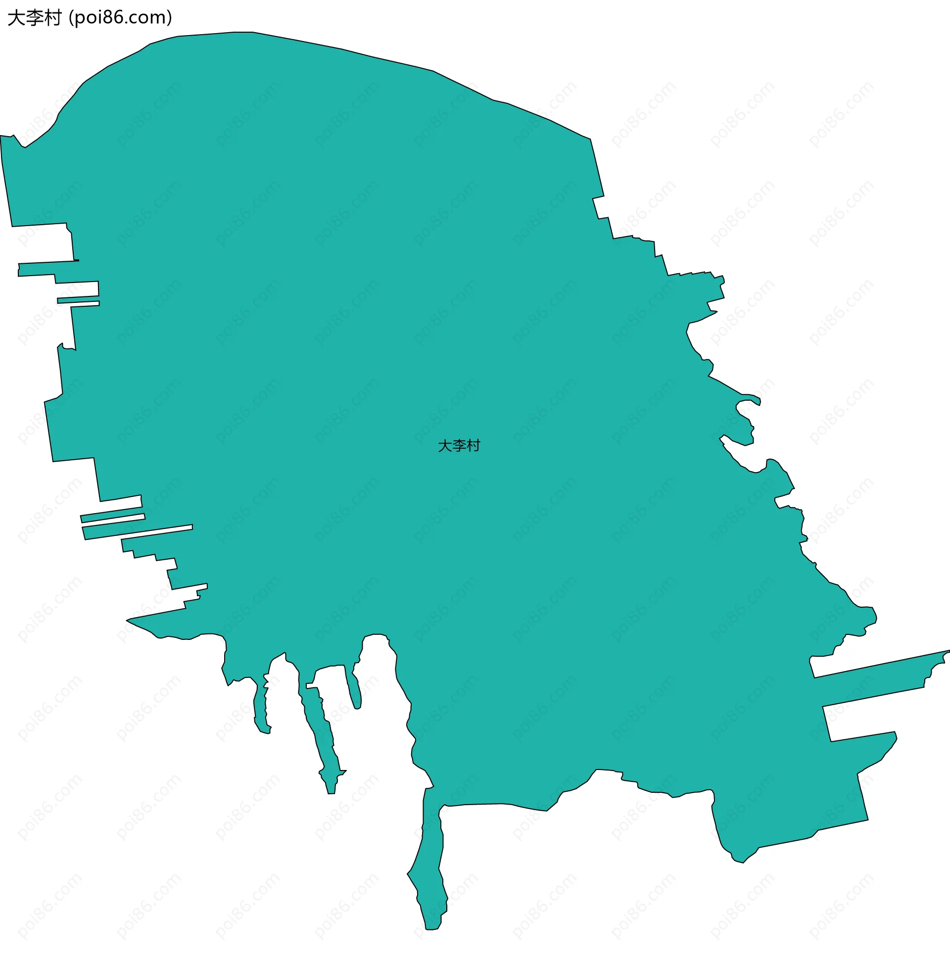 大李村边界地图