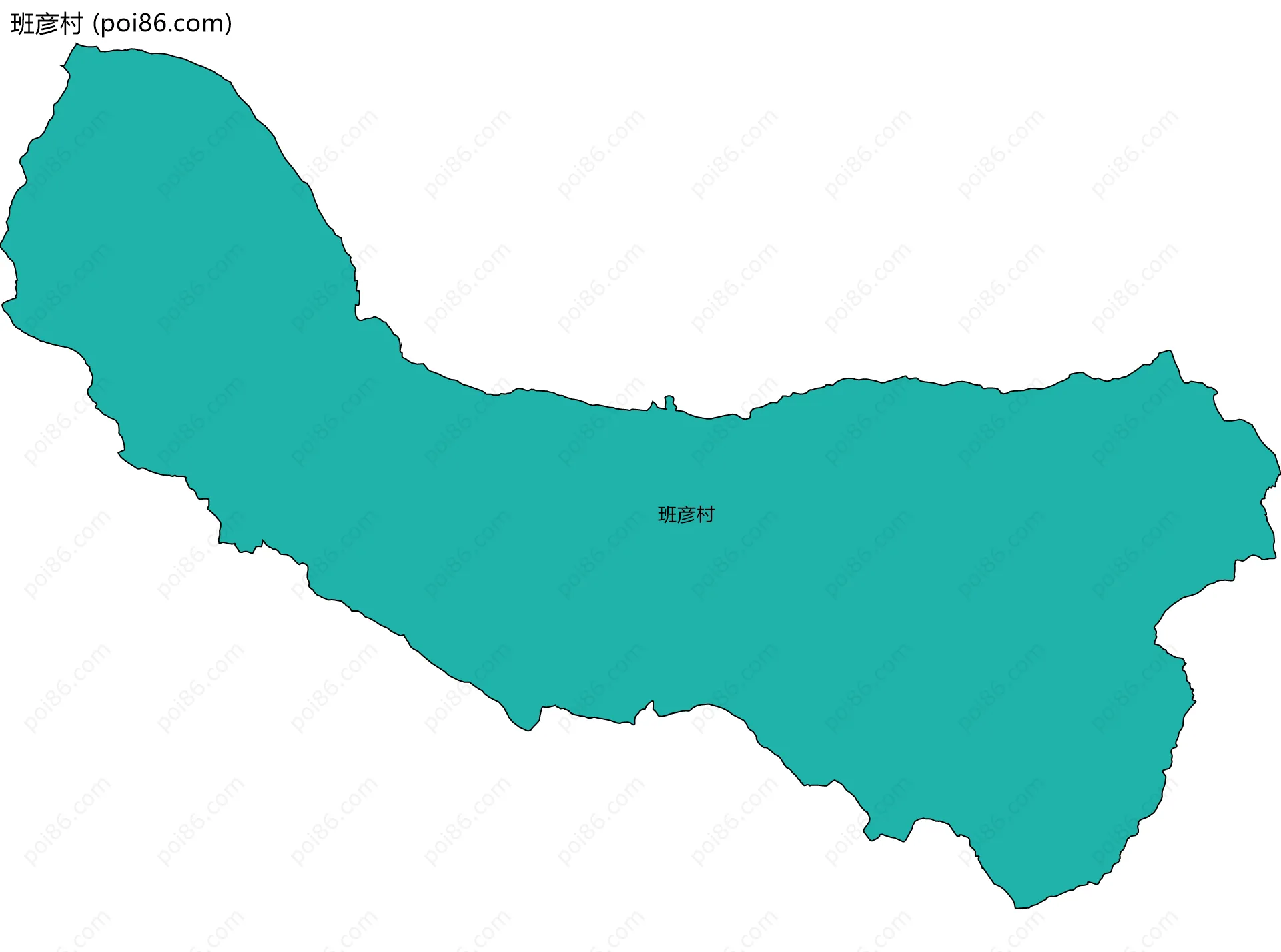 班彦村边界地图
