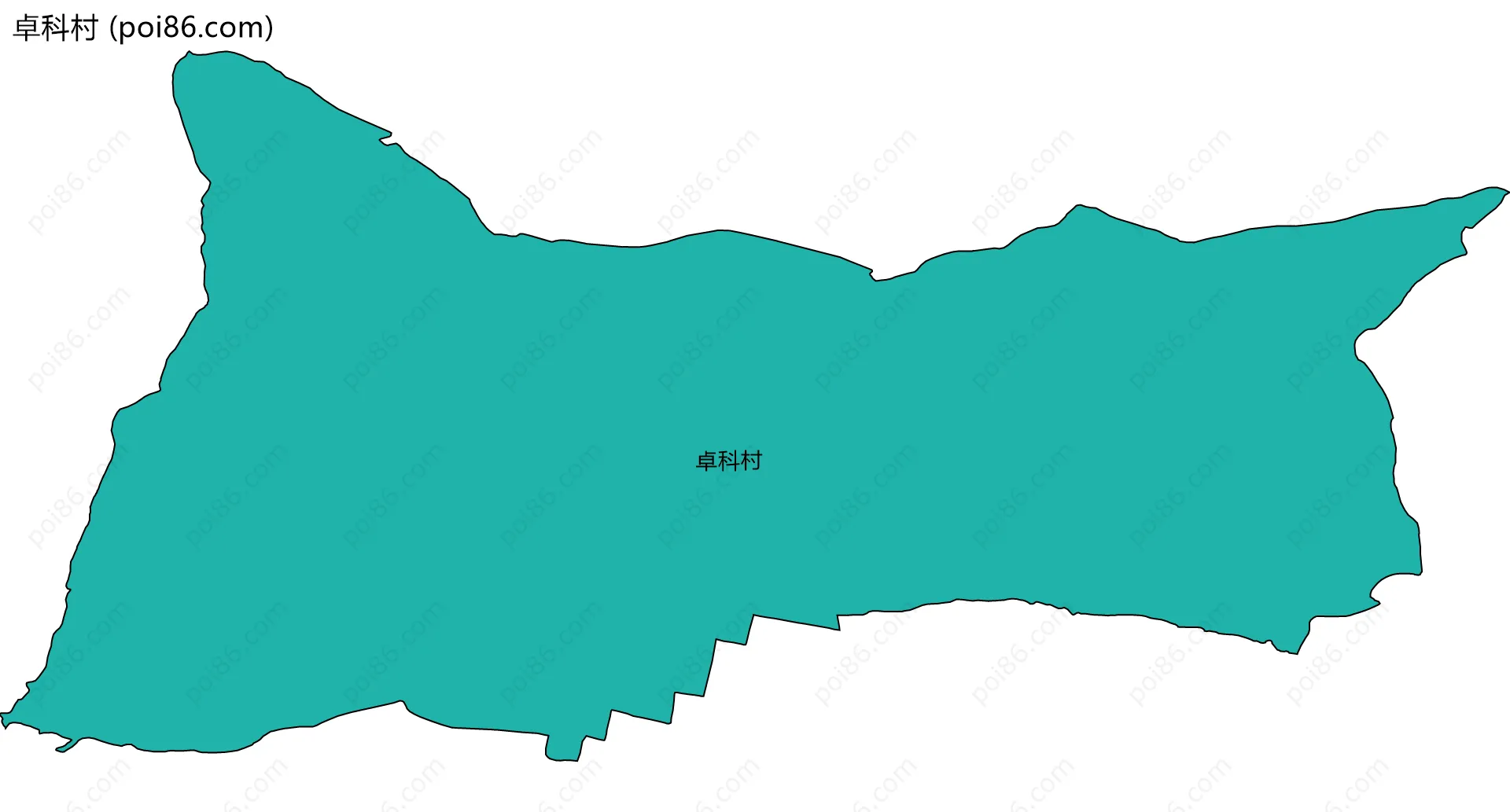 卓科村边界地图