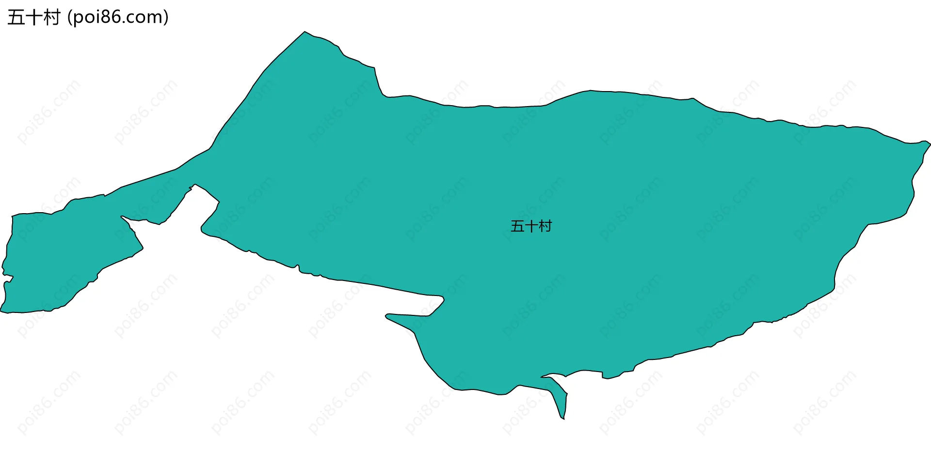 五十村边界地图