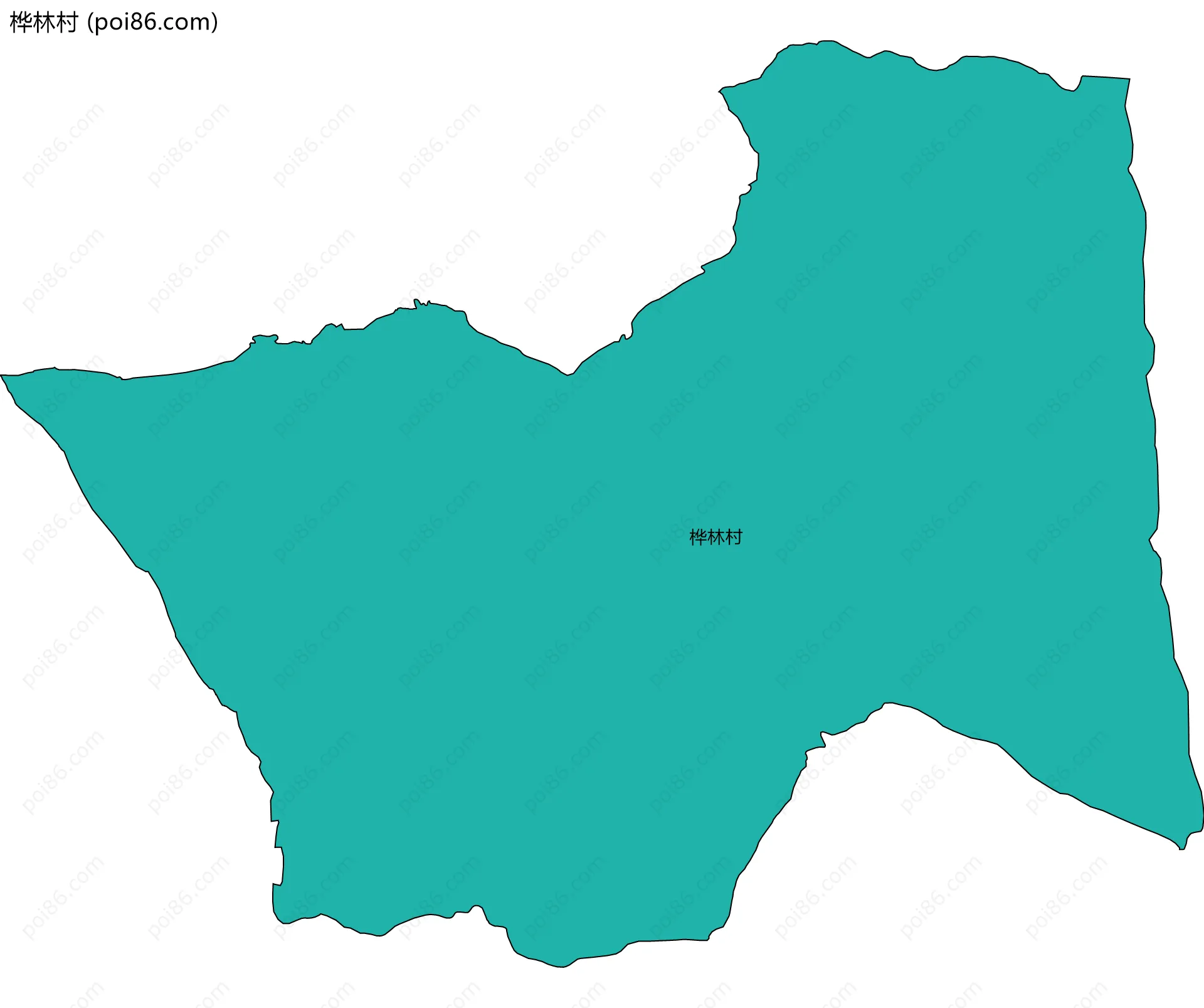 桦林村边界地图