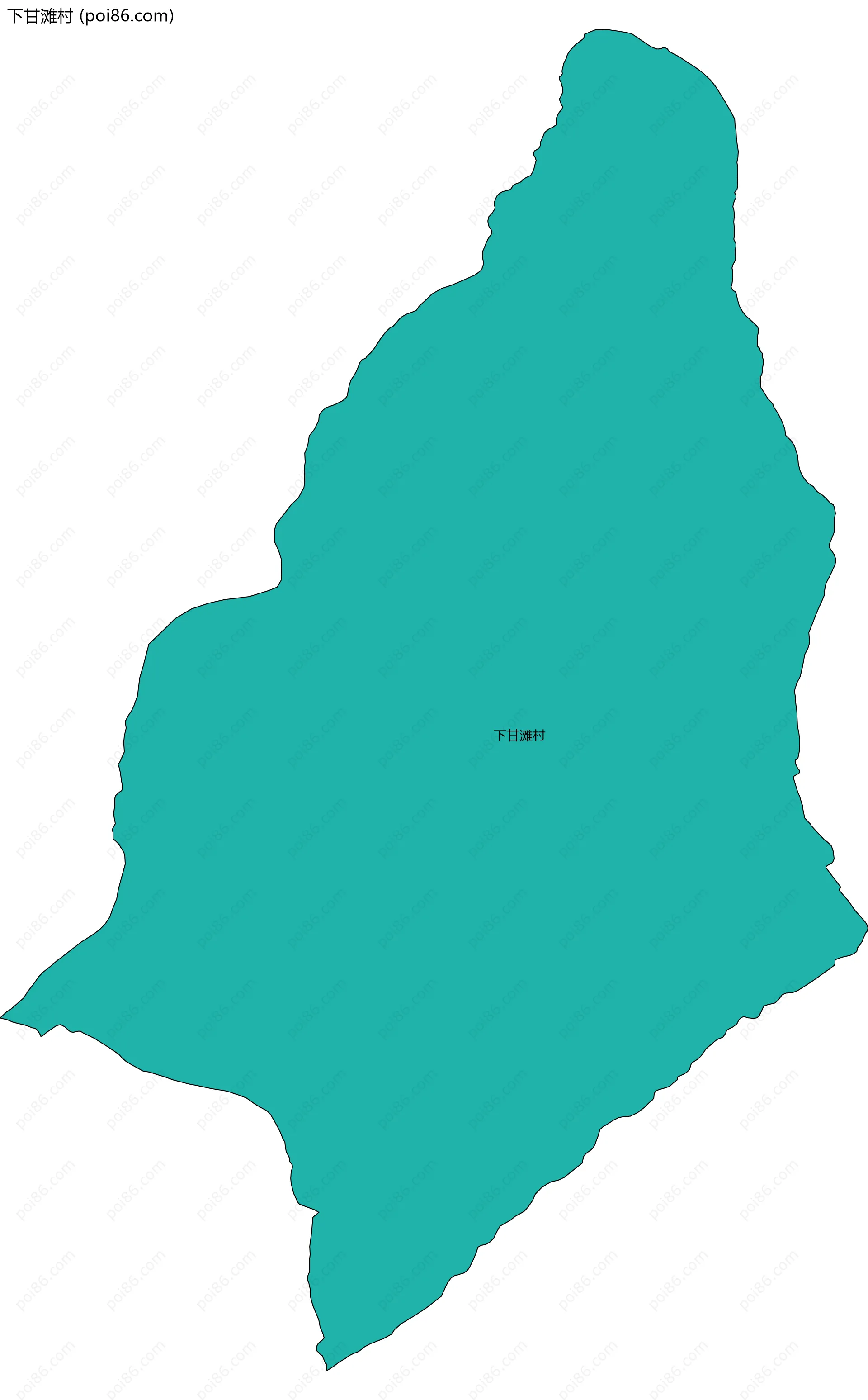 下甘滩村边界地图