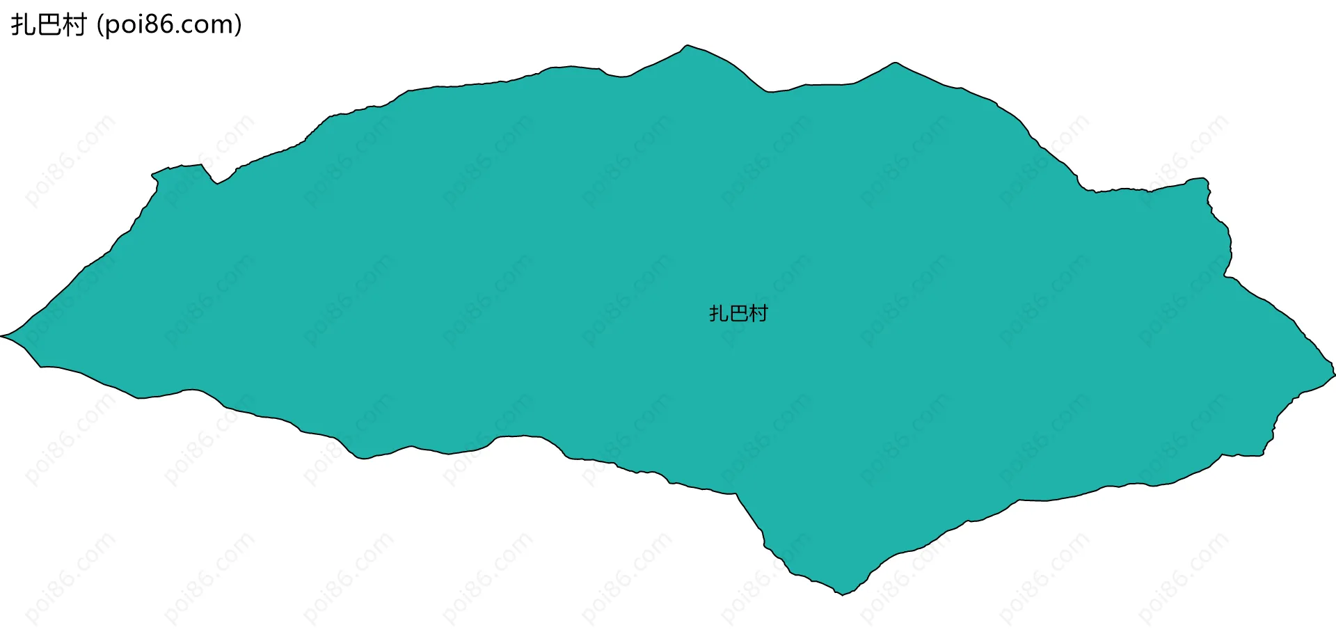 扎巴村边界地图