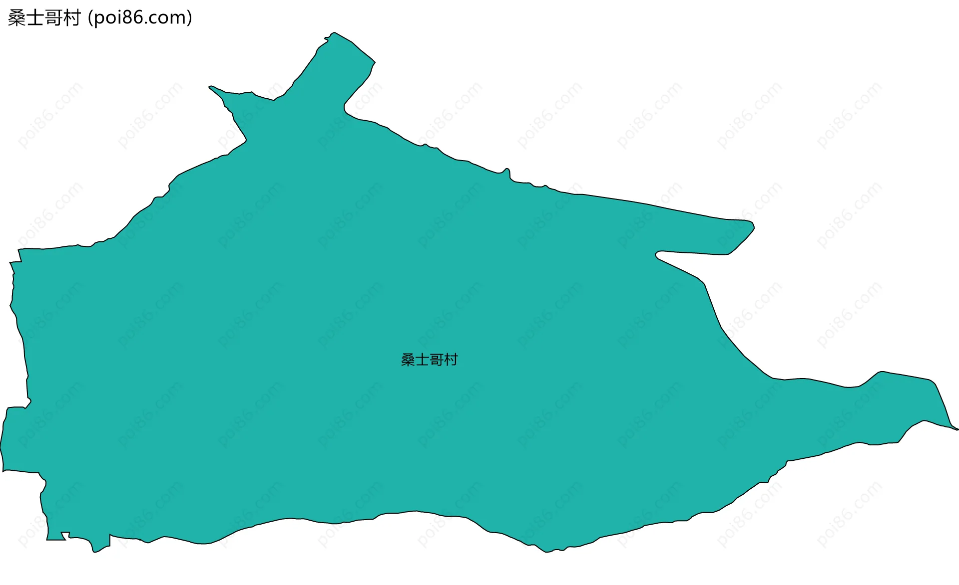 桑士哥村边界地图