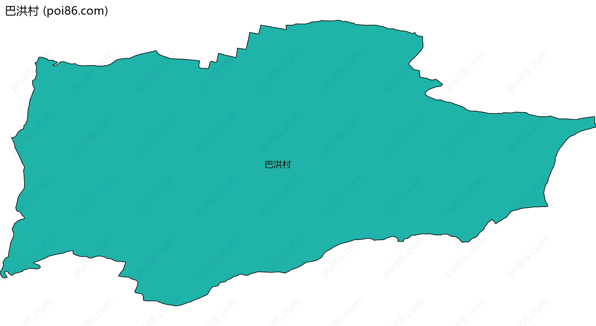 巴洪村边界地图