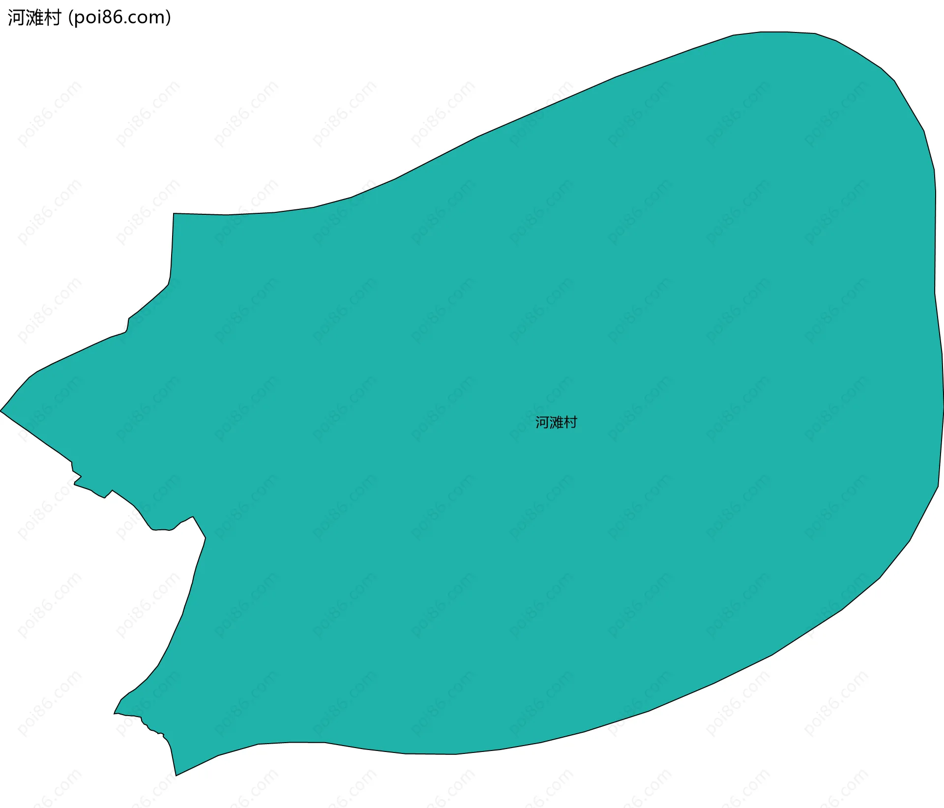 河滩村边界地图
