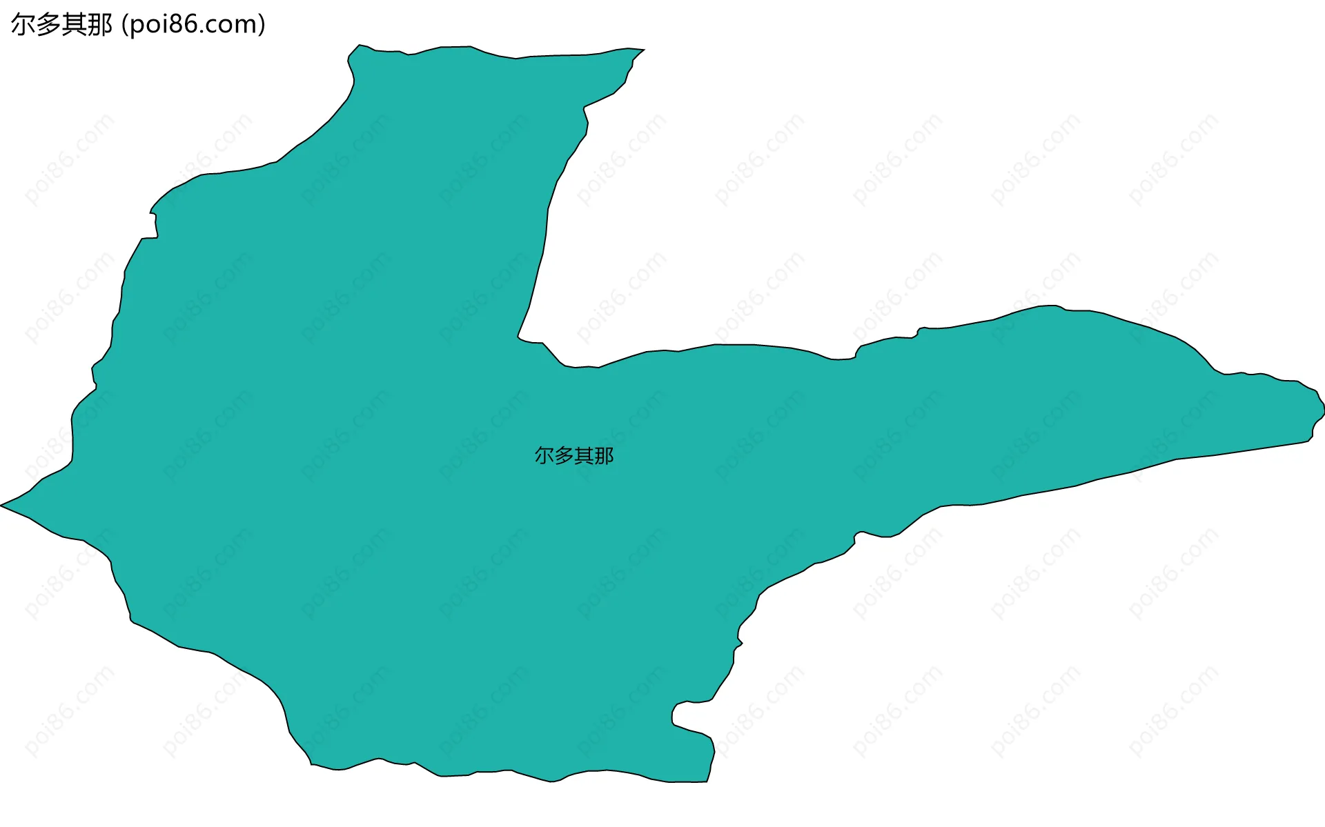 尔多其那边界地图