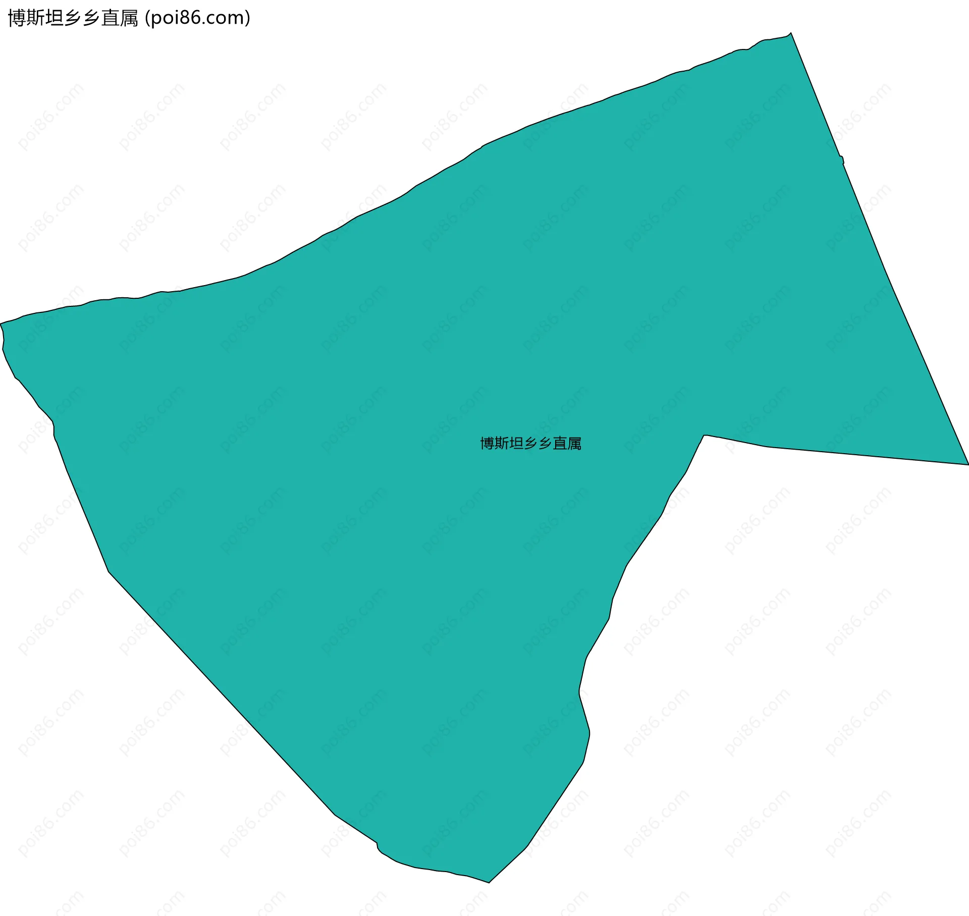博斯坦乡乡直属边界地图