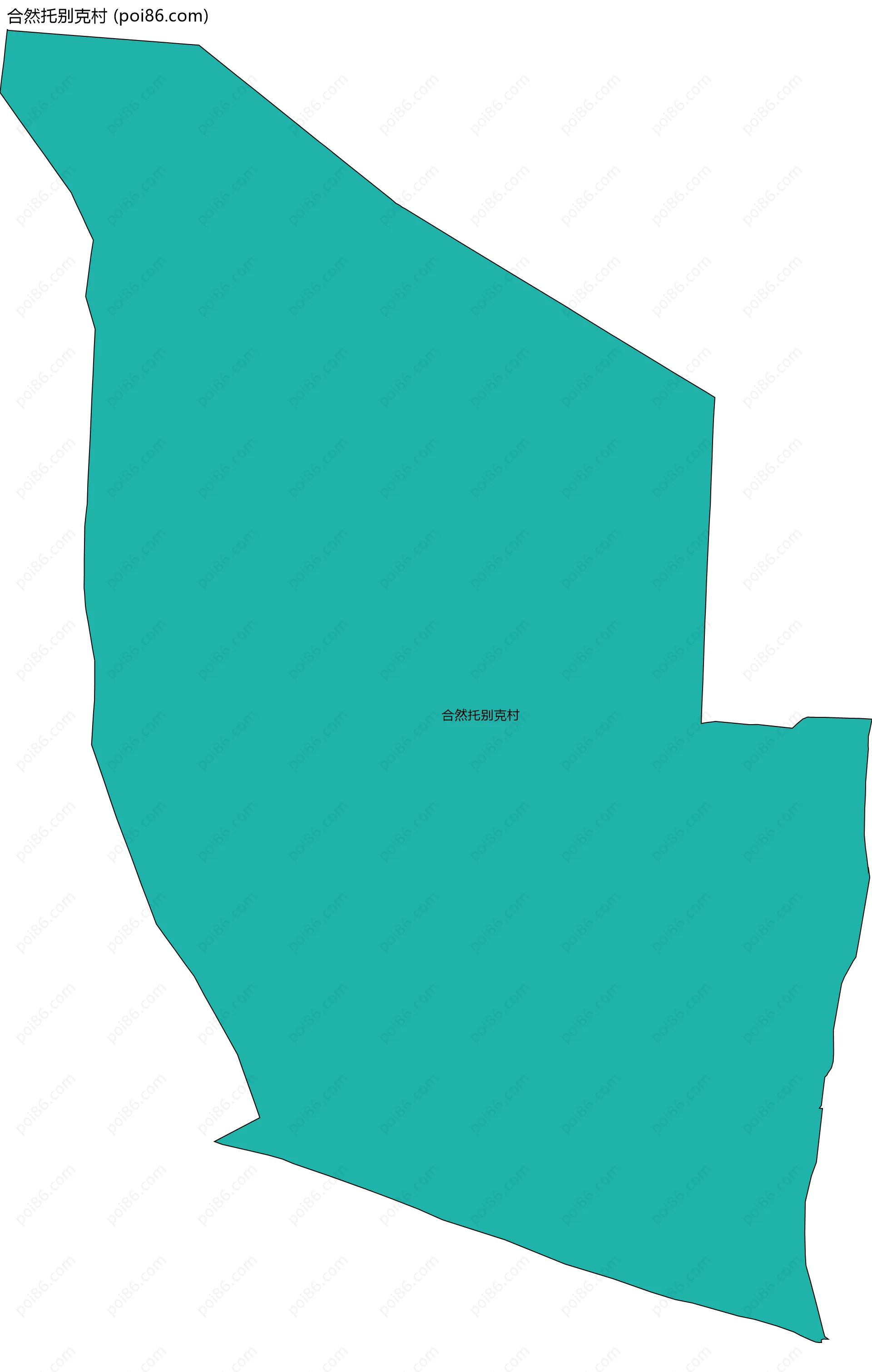 合然托别克村边界地图