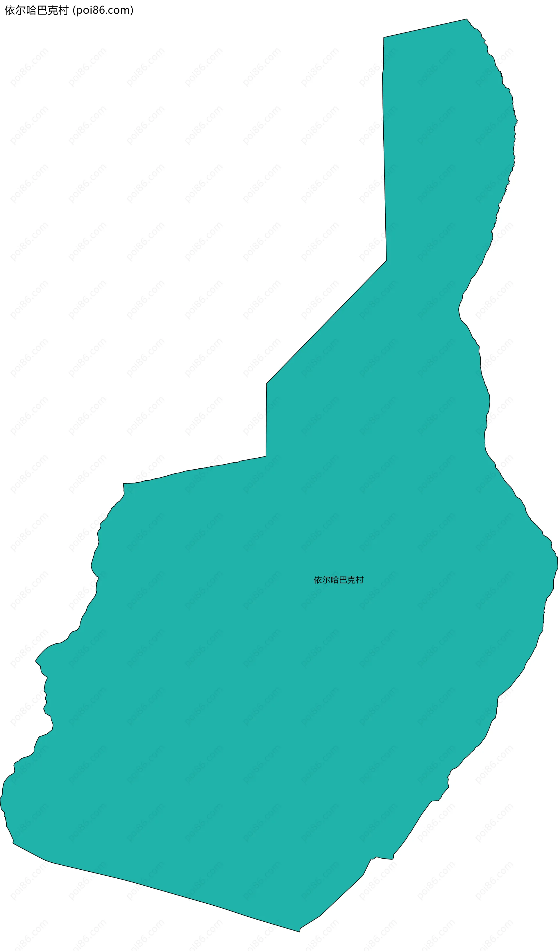 依尔哈巴克村边界地图