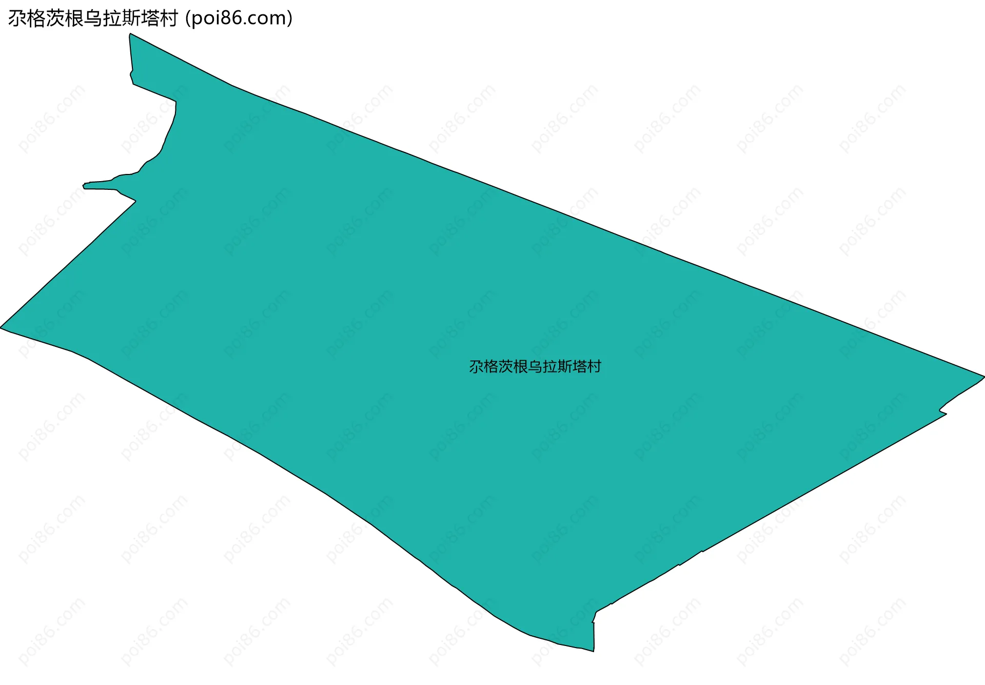 尕格茨根乌拉斯塔村边界地图