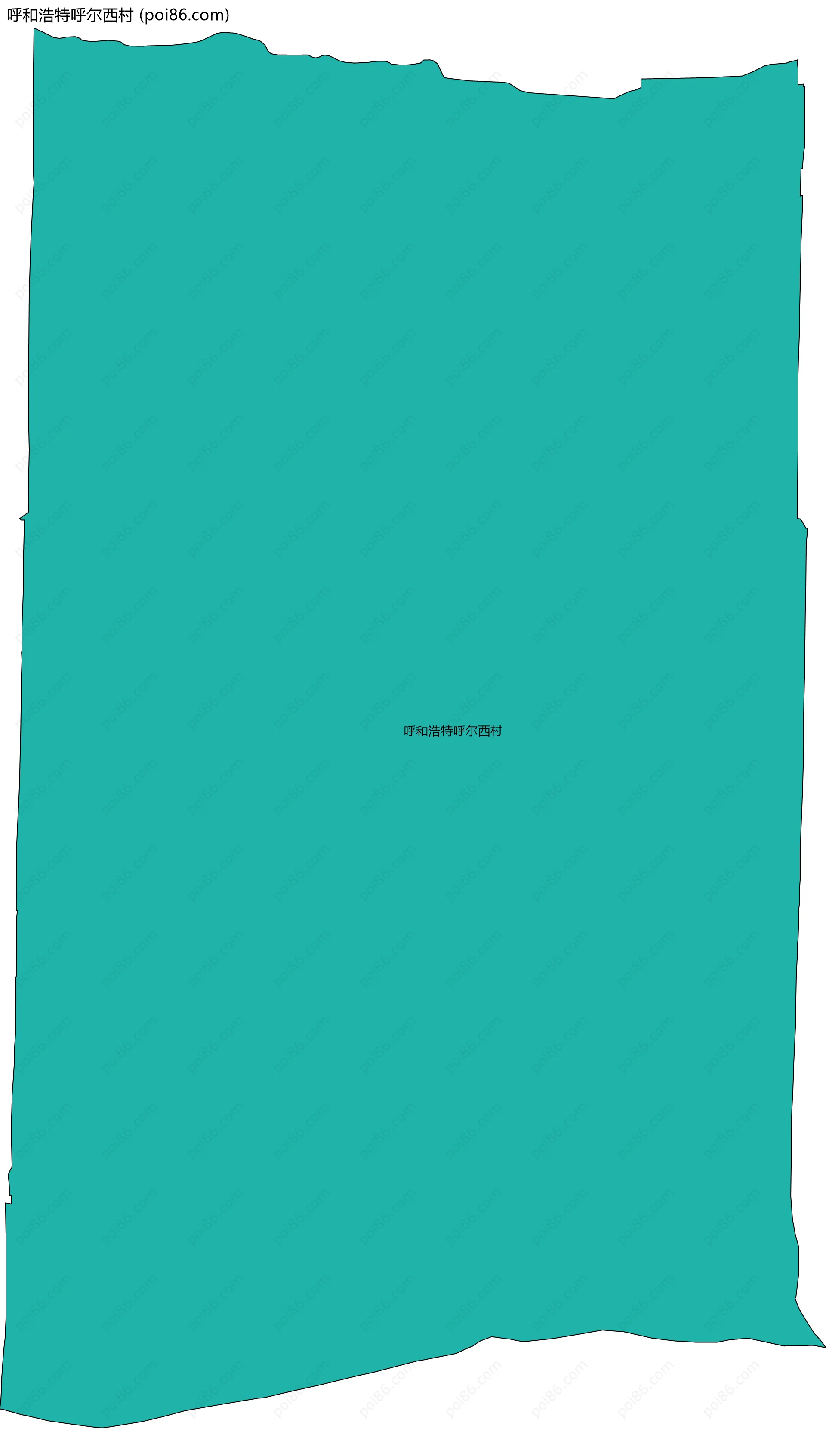 呼和浩特呼尔西村边界地图