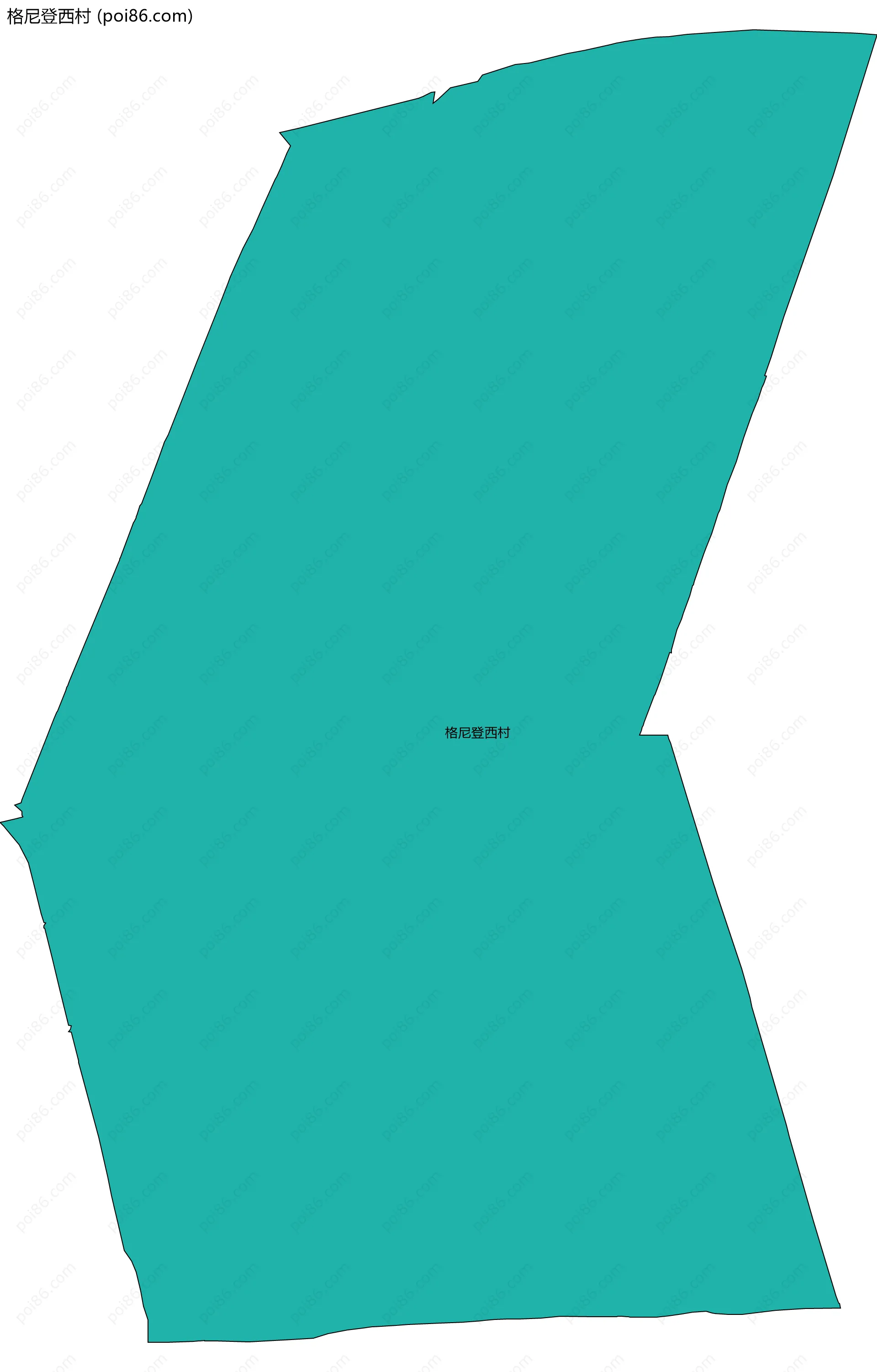 格尼登西村边界地图