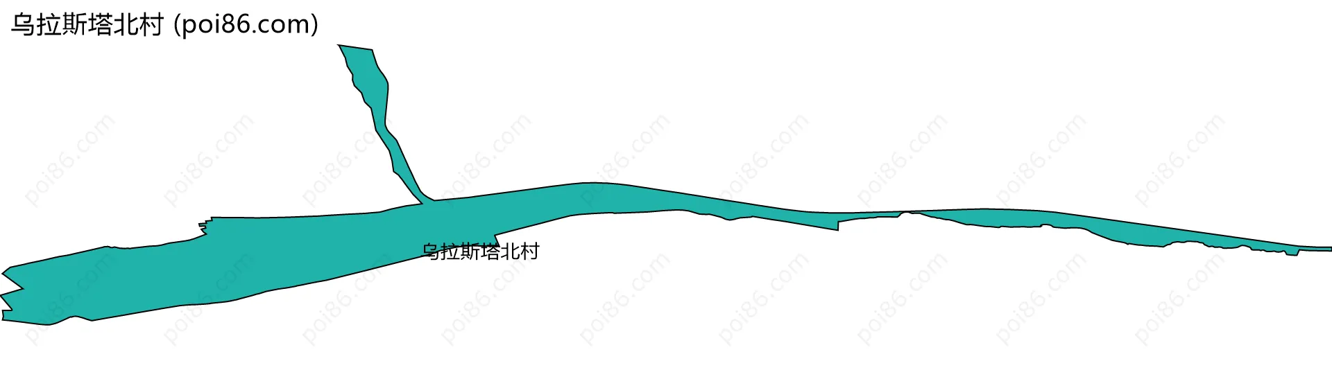 乌拉斯塔北村边界地图