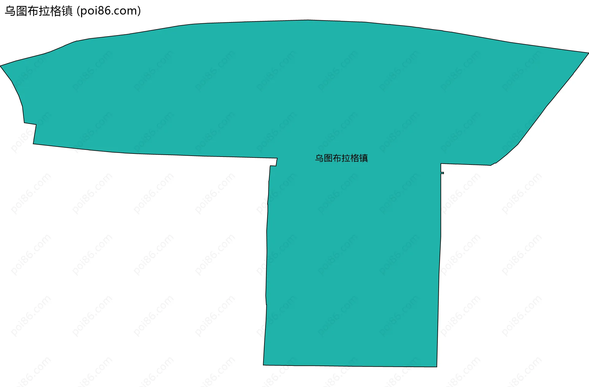 乌图布拉格镇边界地图