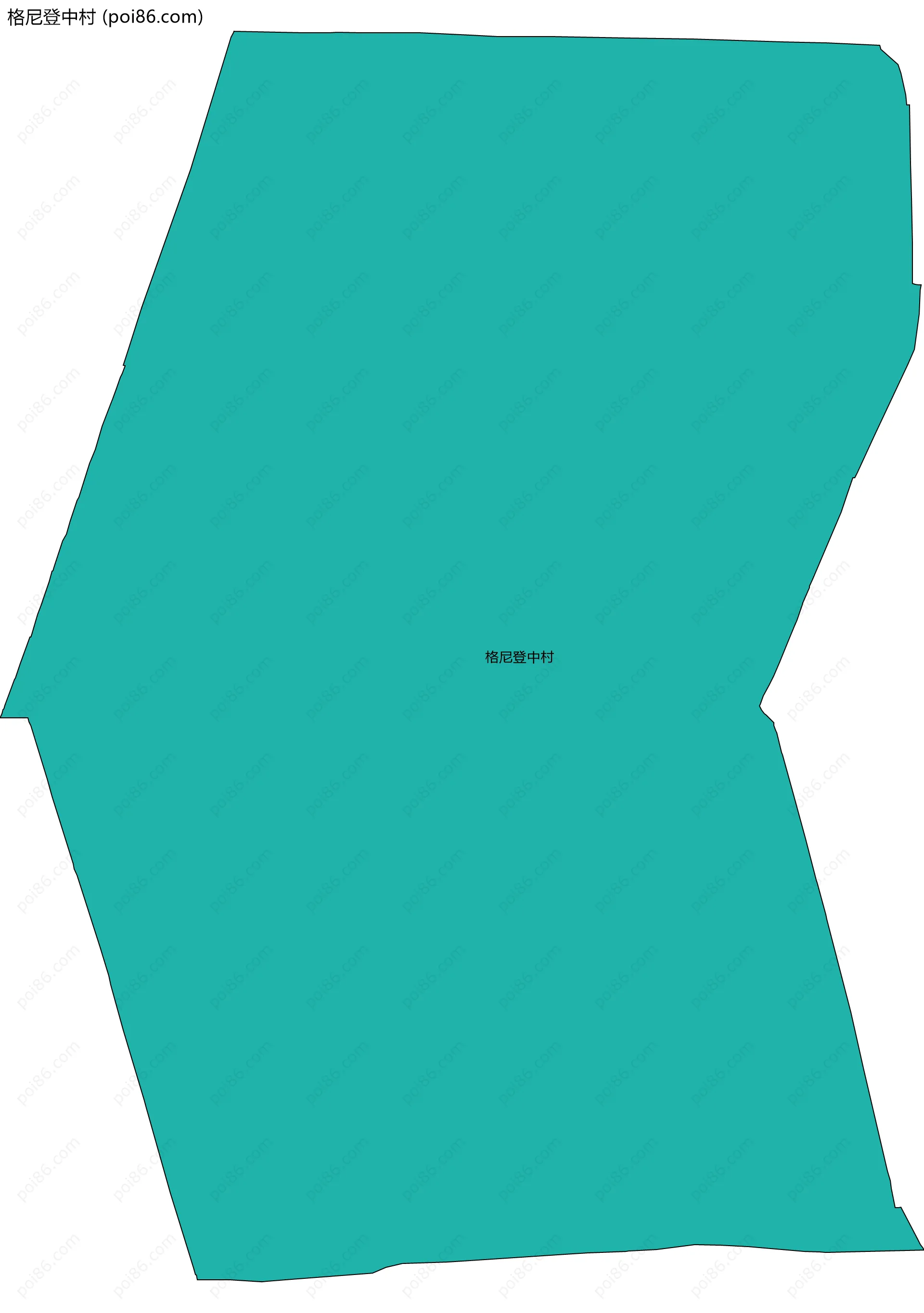 格尼登中村边界地图