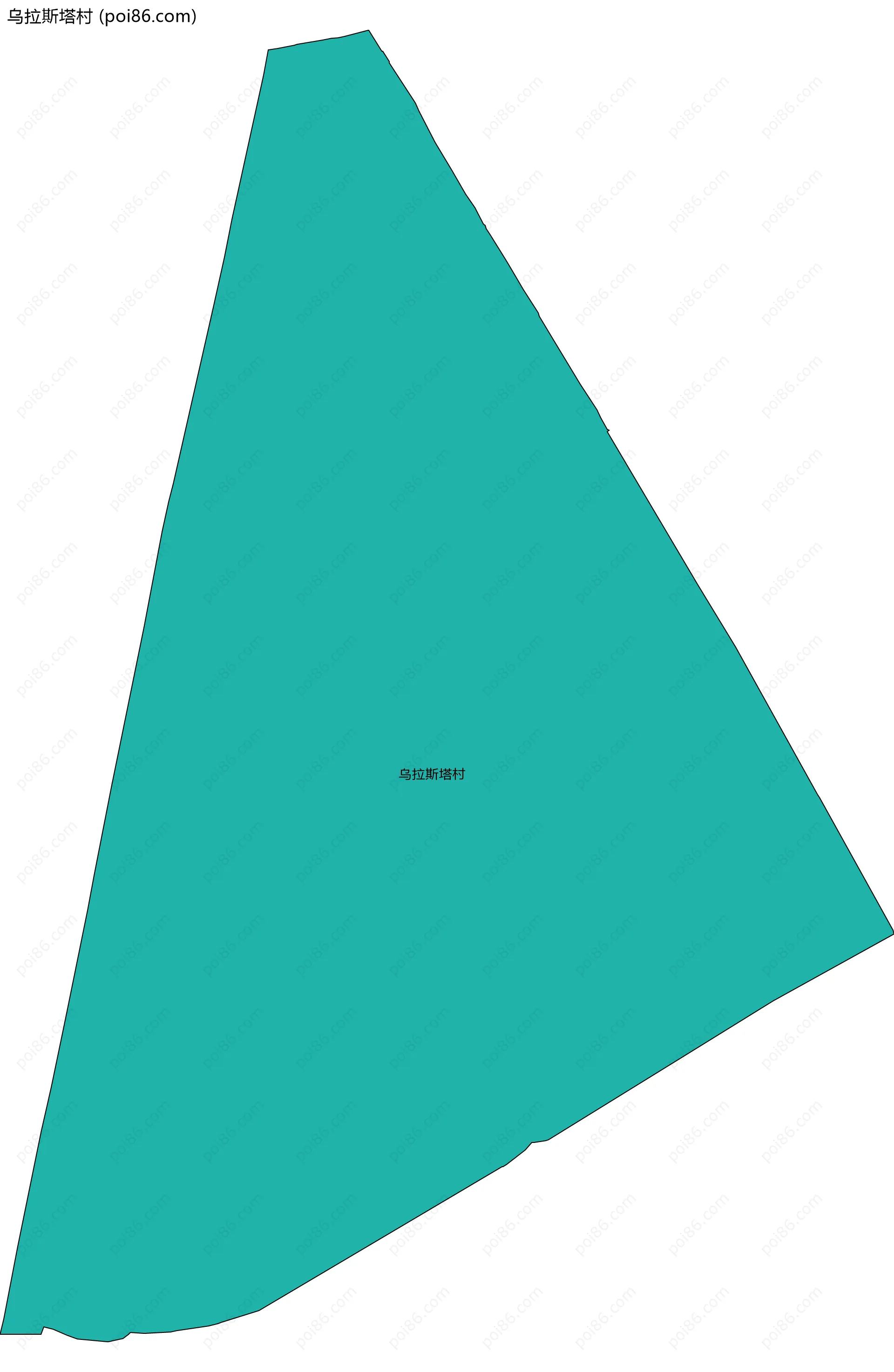 乌拉斯塔村边界地图