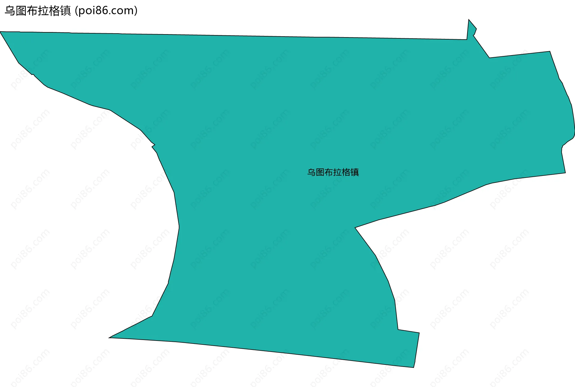 乌图布拉格镇边界地图