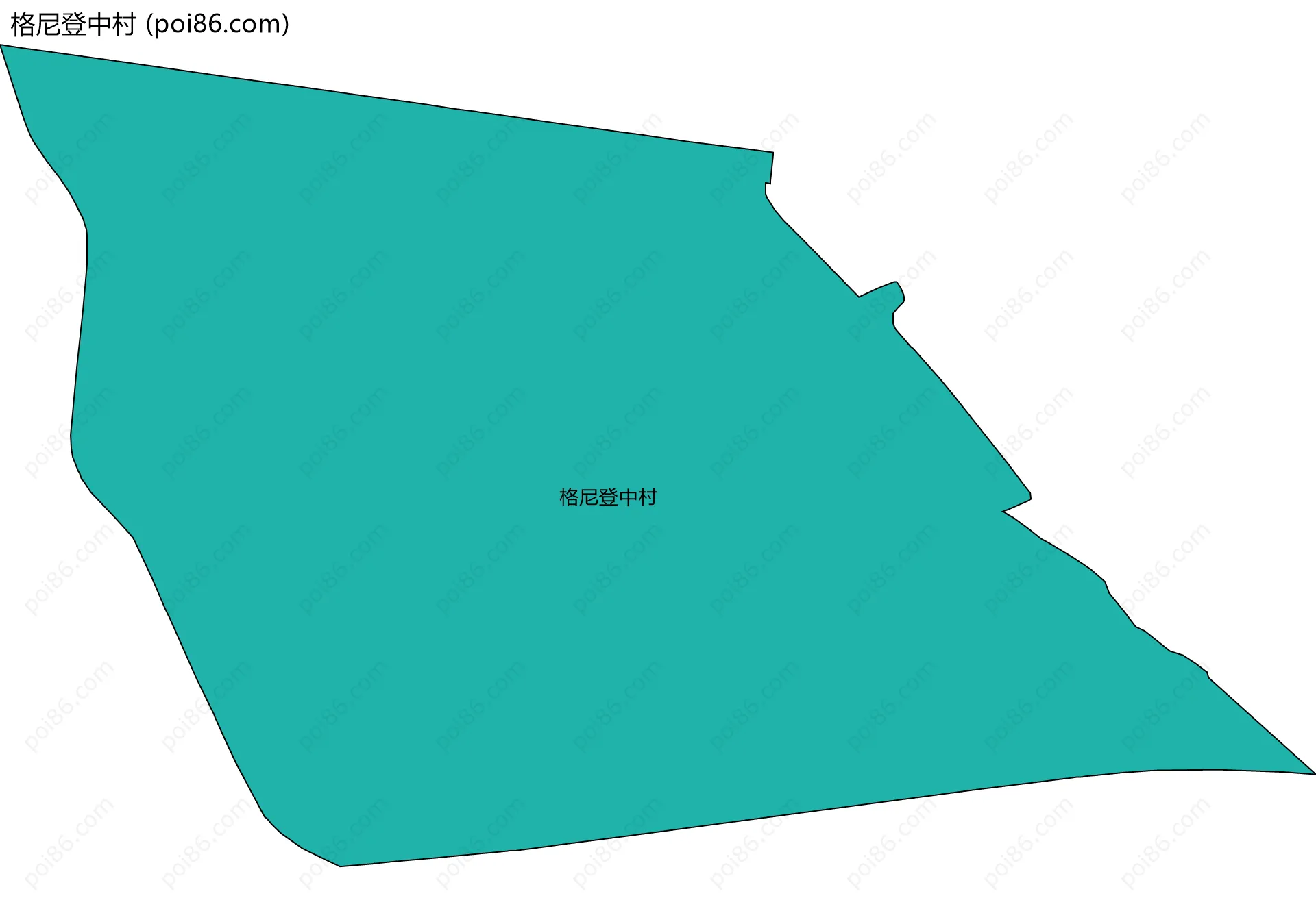 格尼登中村边界地图