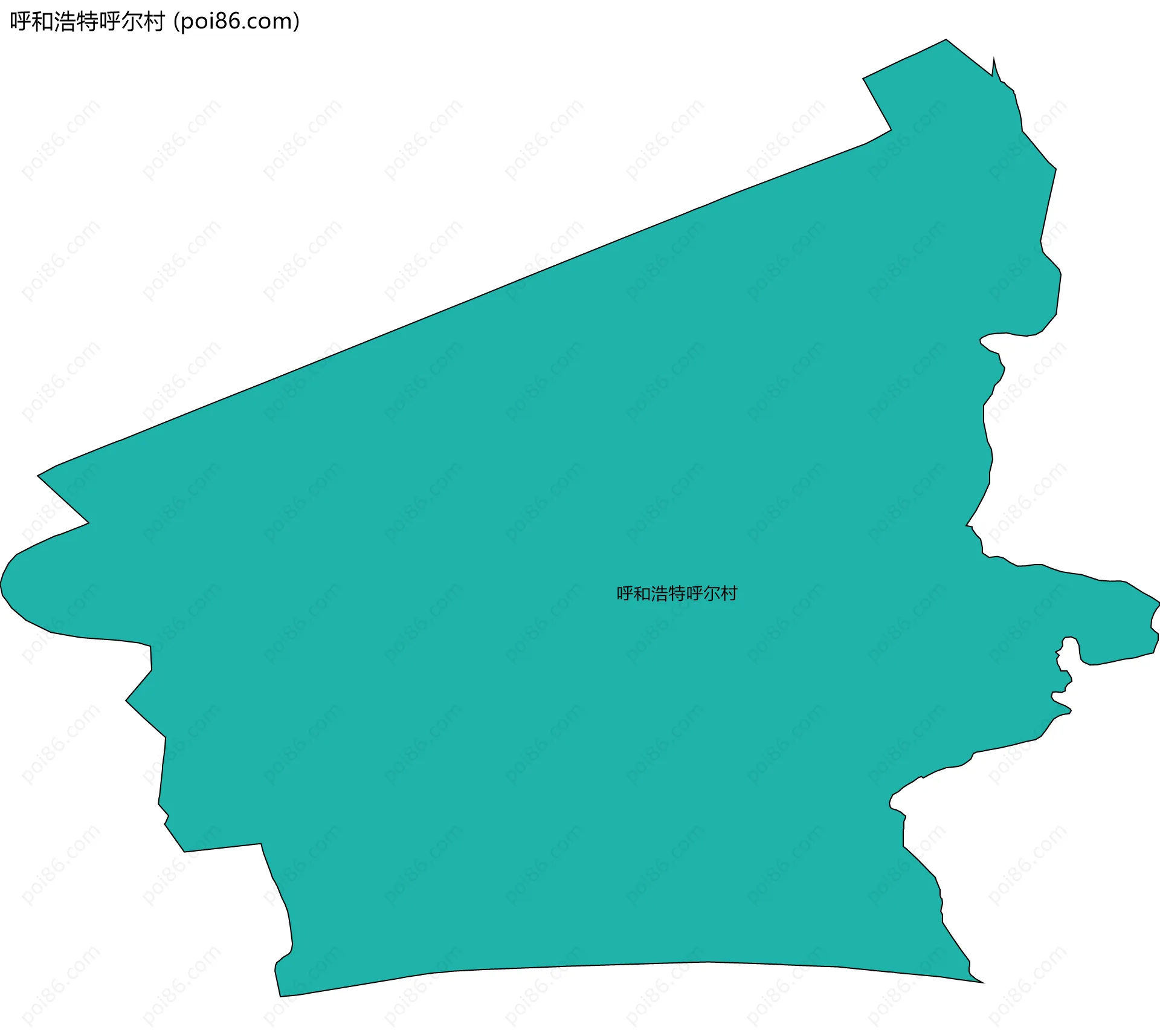 呼和浩特呼尔村边界地图