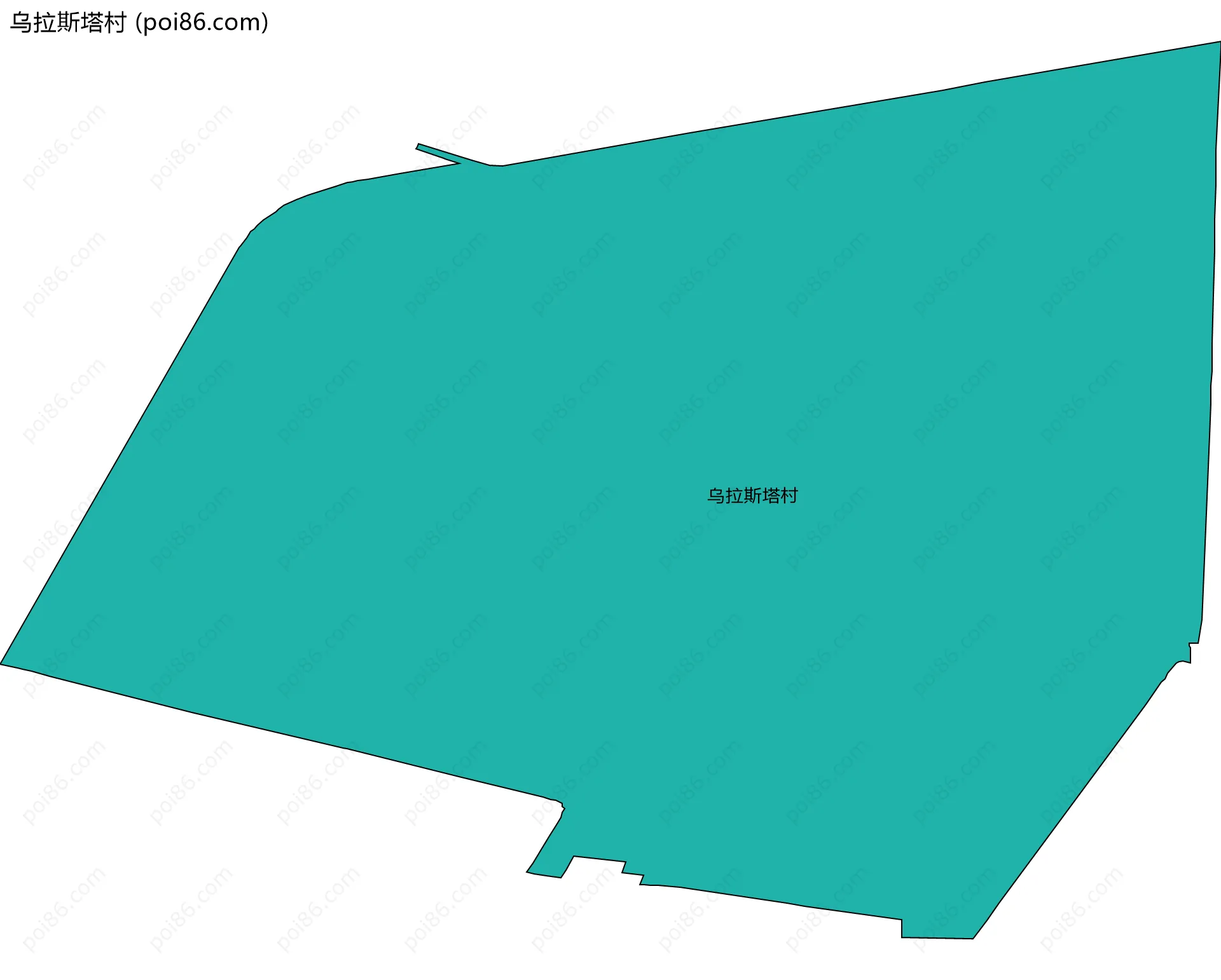 乌拉斯塔村边界地图