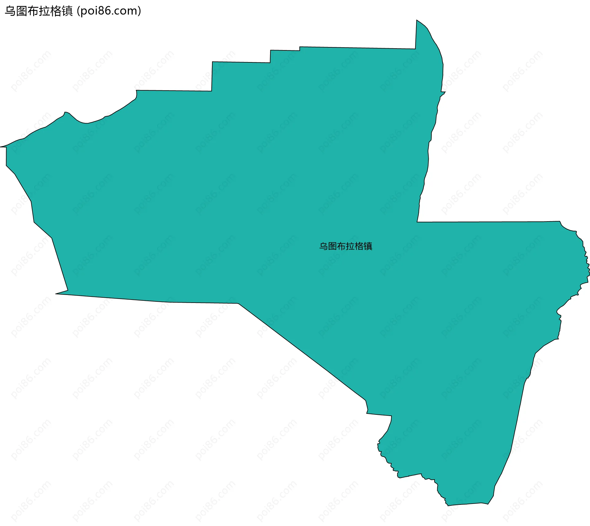 乌图布拉格镇边界地图