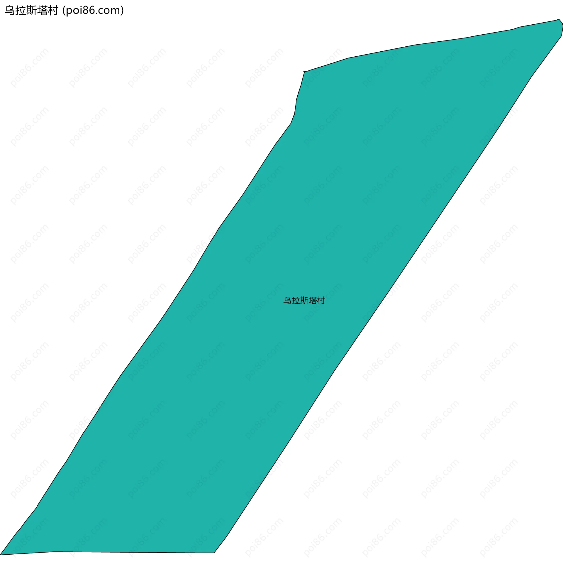 乌拉斯塔村边界地图