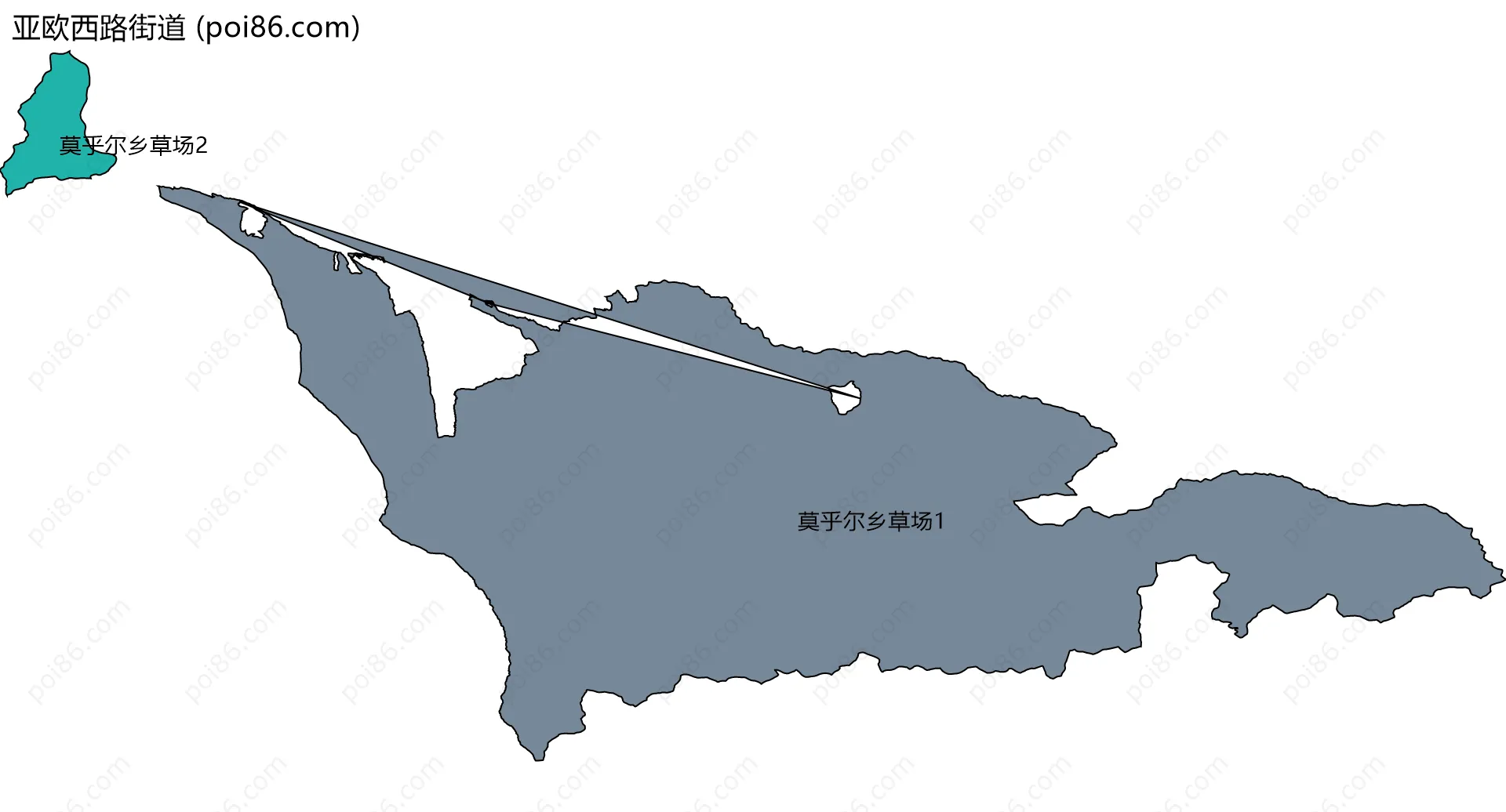 亚欧西路街道边界地图(五级行政区划)