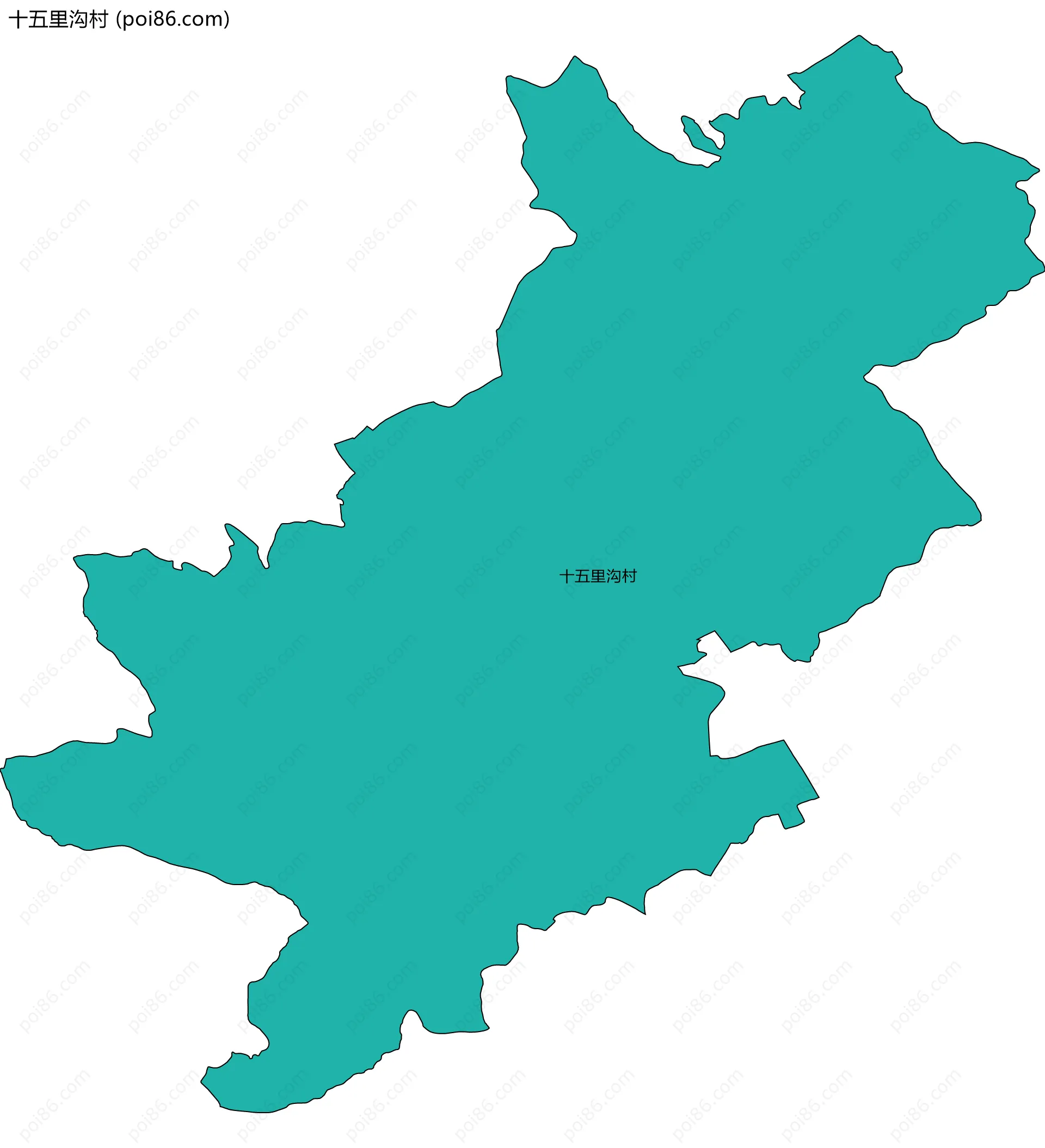 十五里沟村边界地图