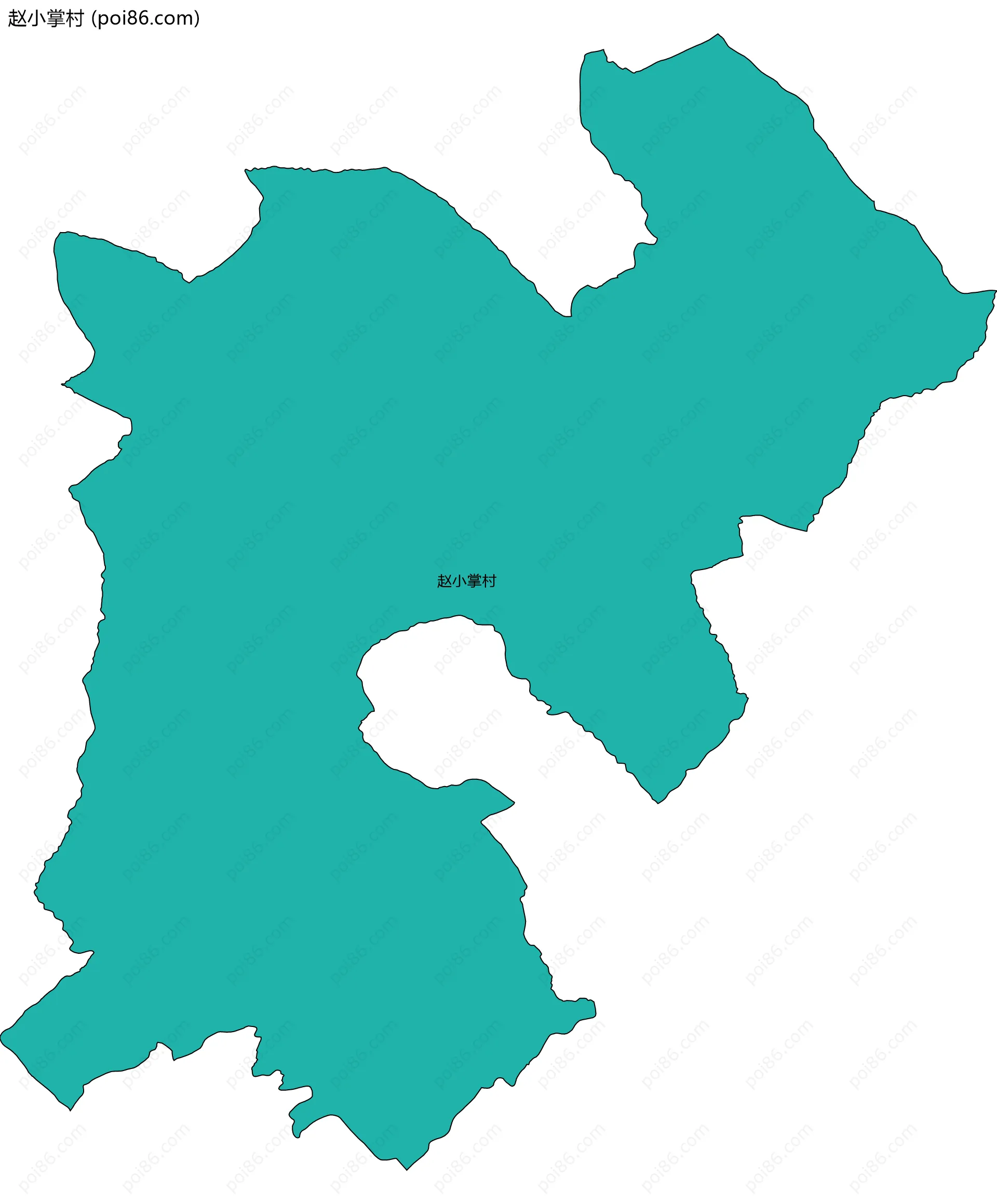 赵小掌村边界地图