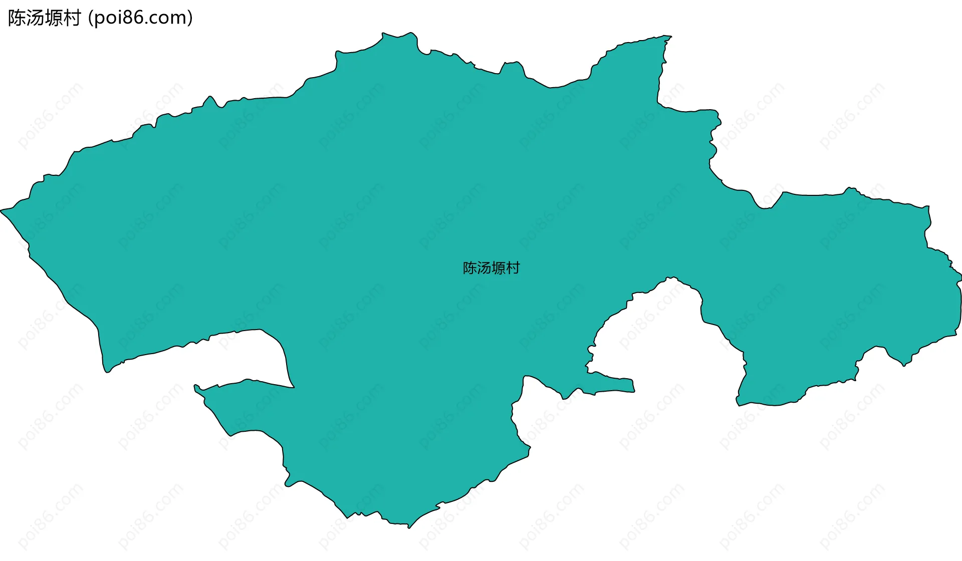 陈汤塬村边界地图