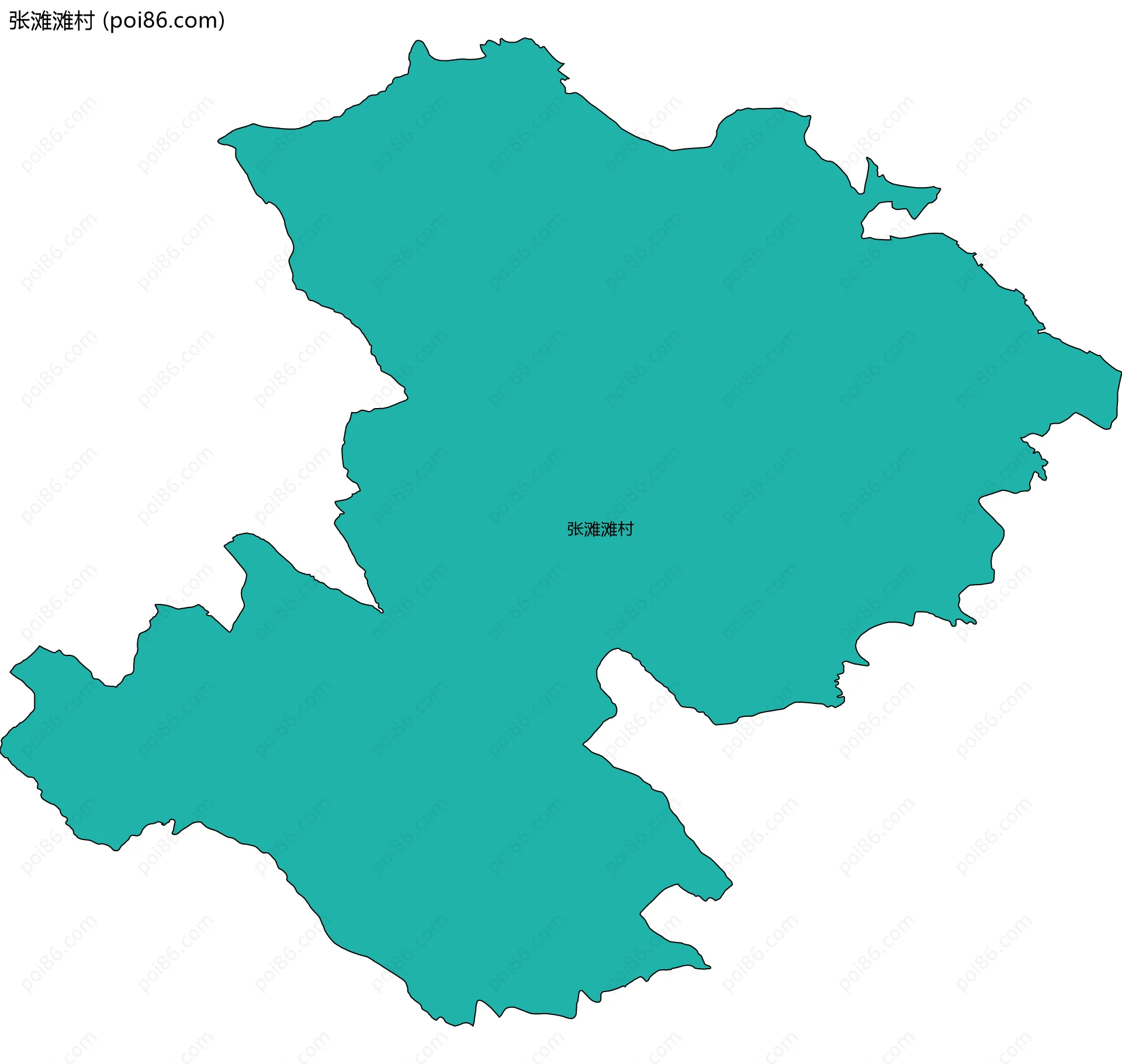 张滩滩村边界地图
