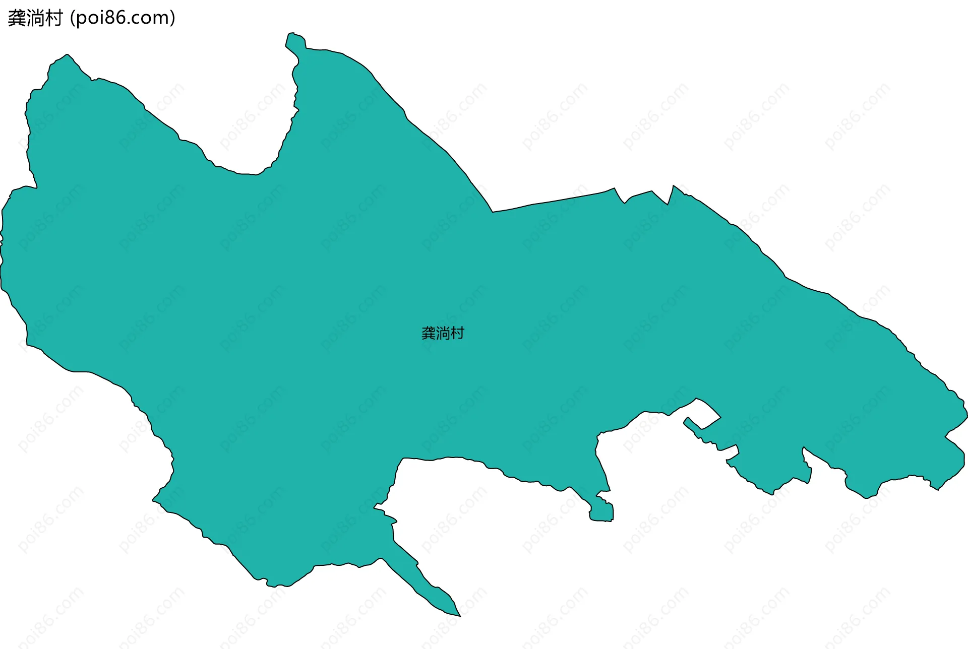 龚淌村边界地图