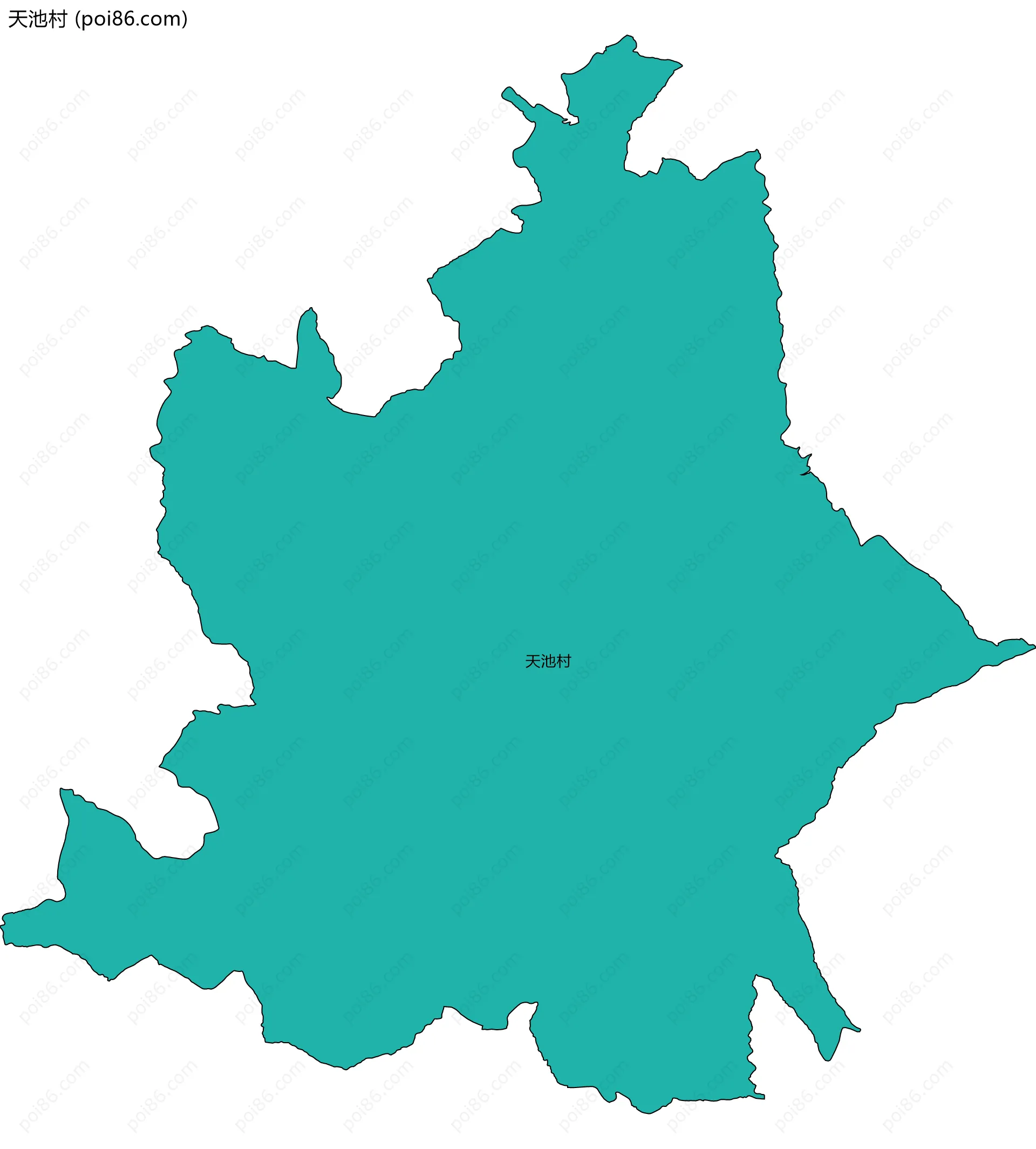 天池村边界地图