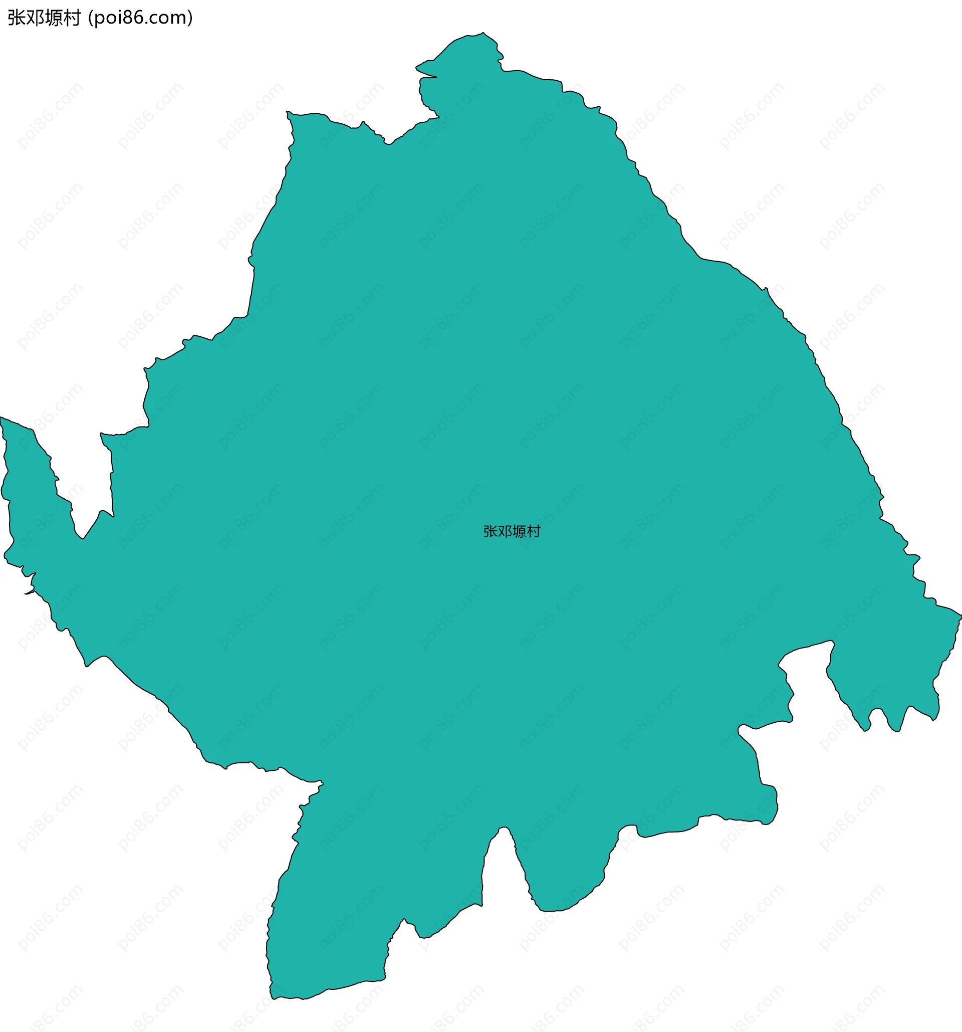 张邓塬村边界地图