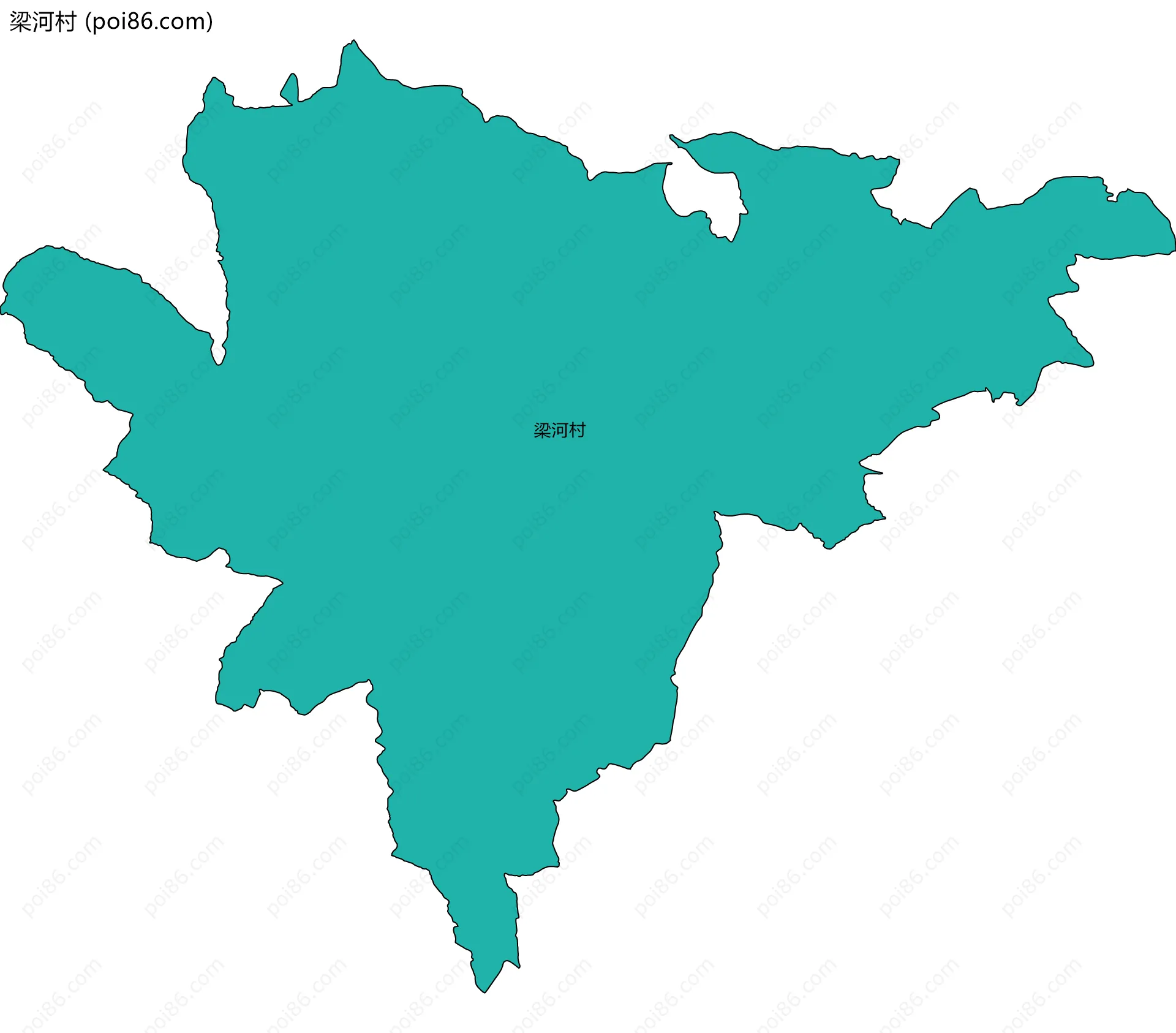 梁河村边界地图