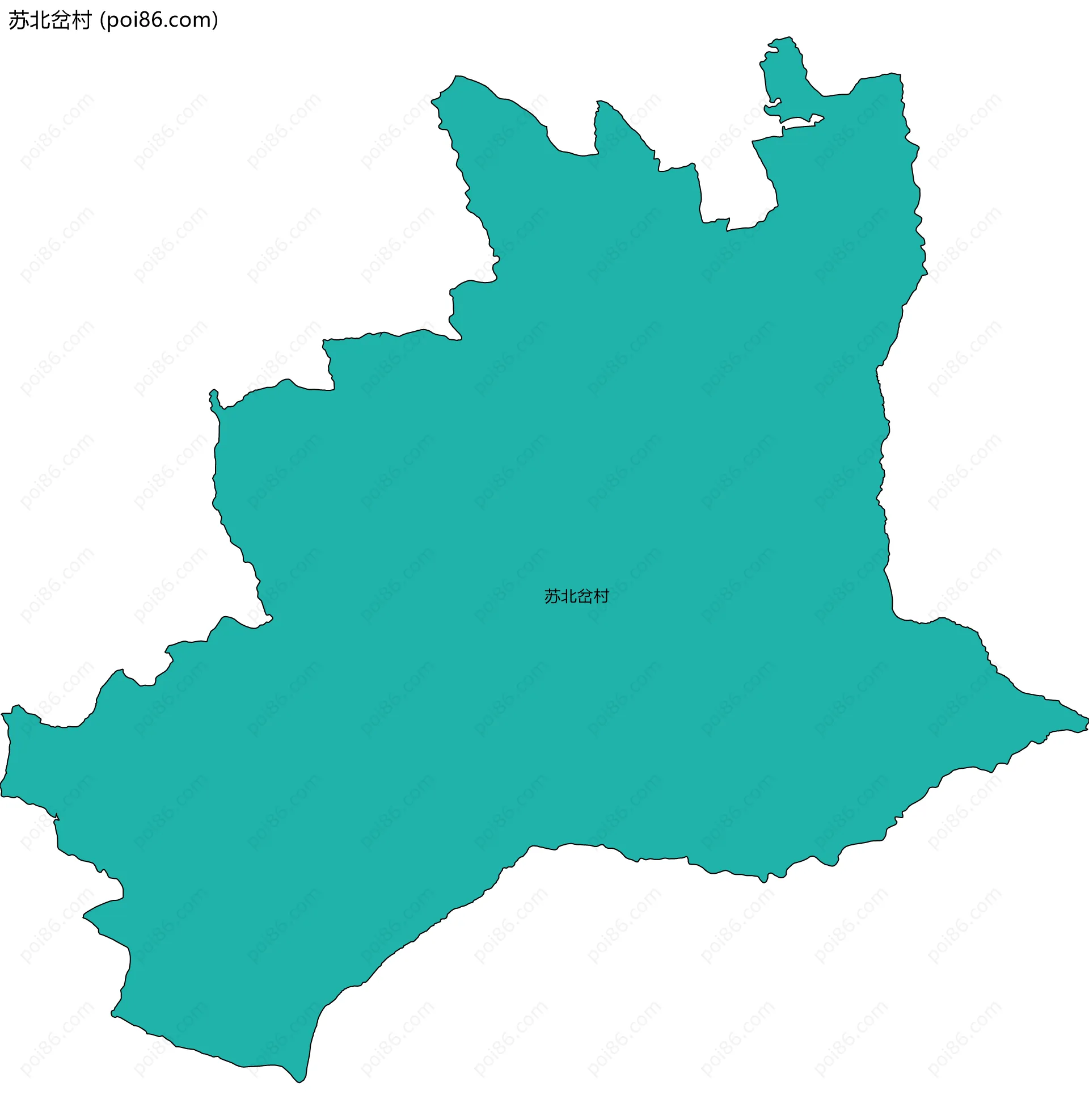 苏北岔村边界地图