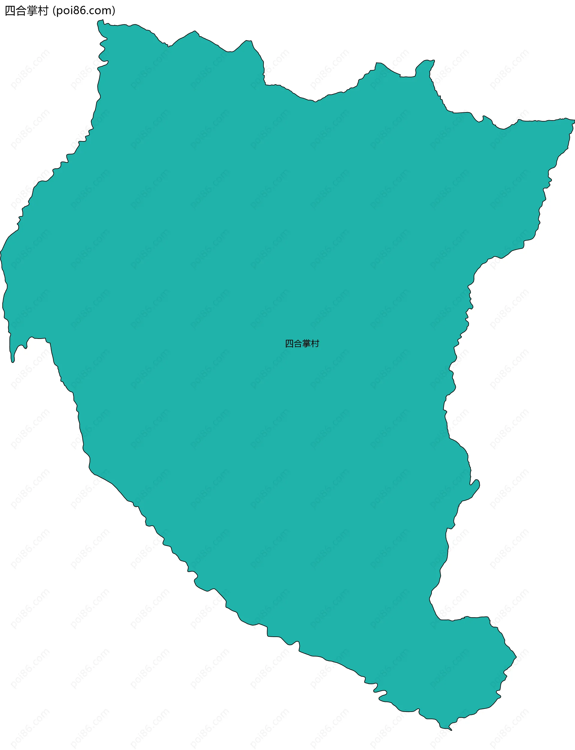 四合掌村边界地图