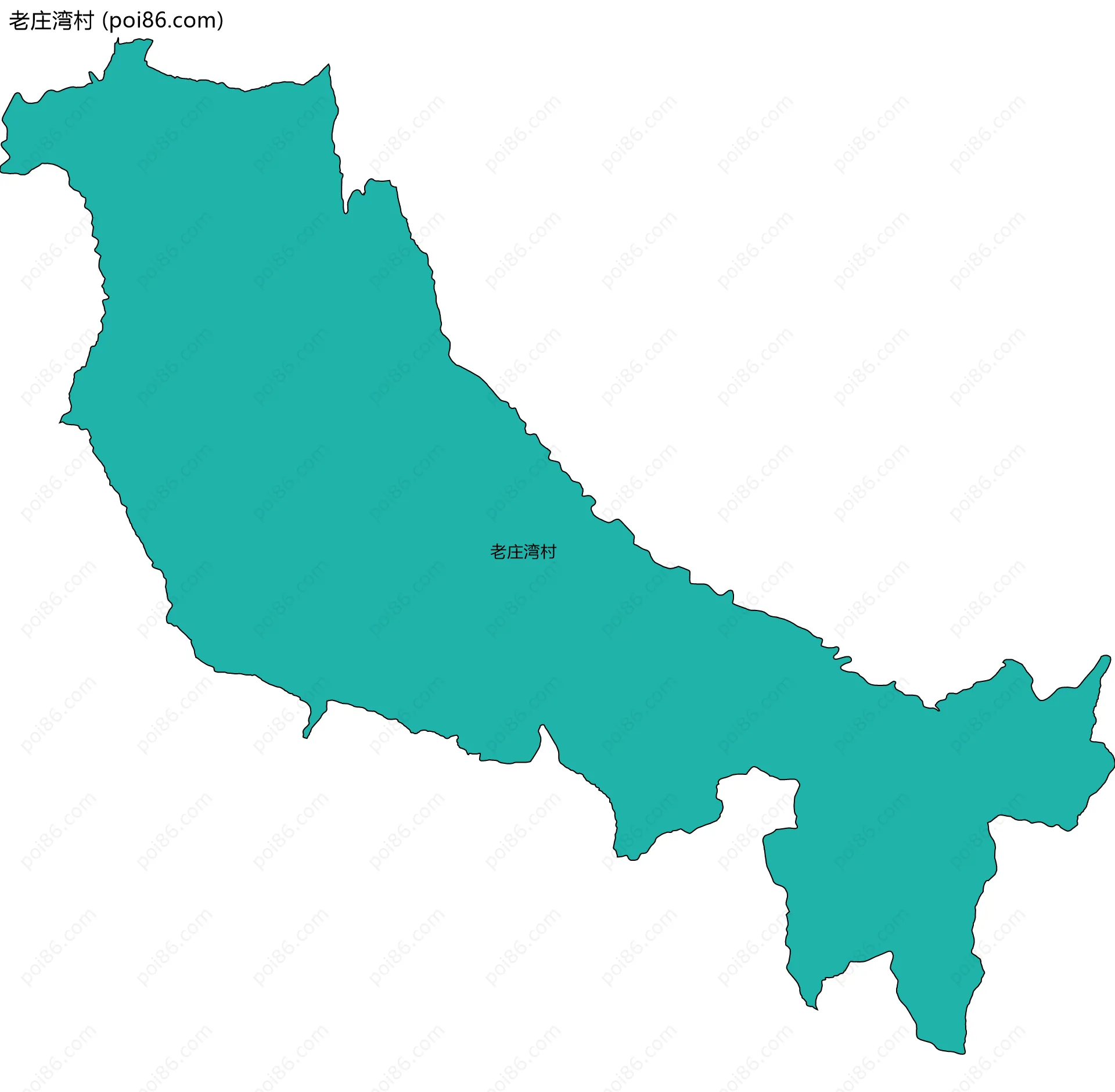老庄湾村边界地图