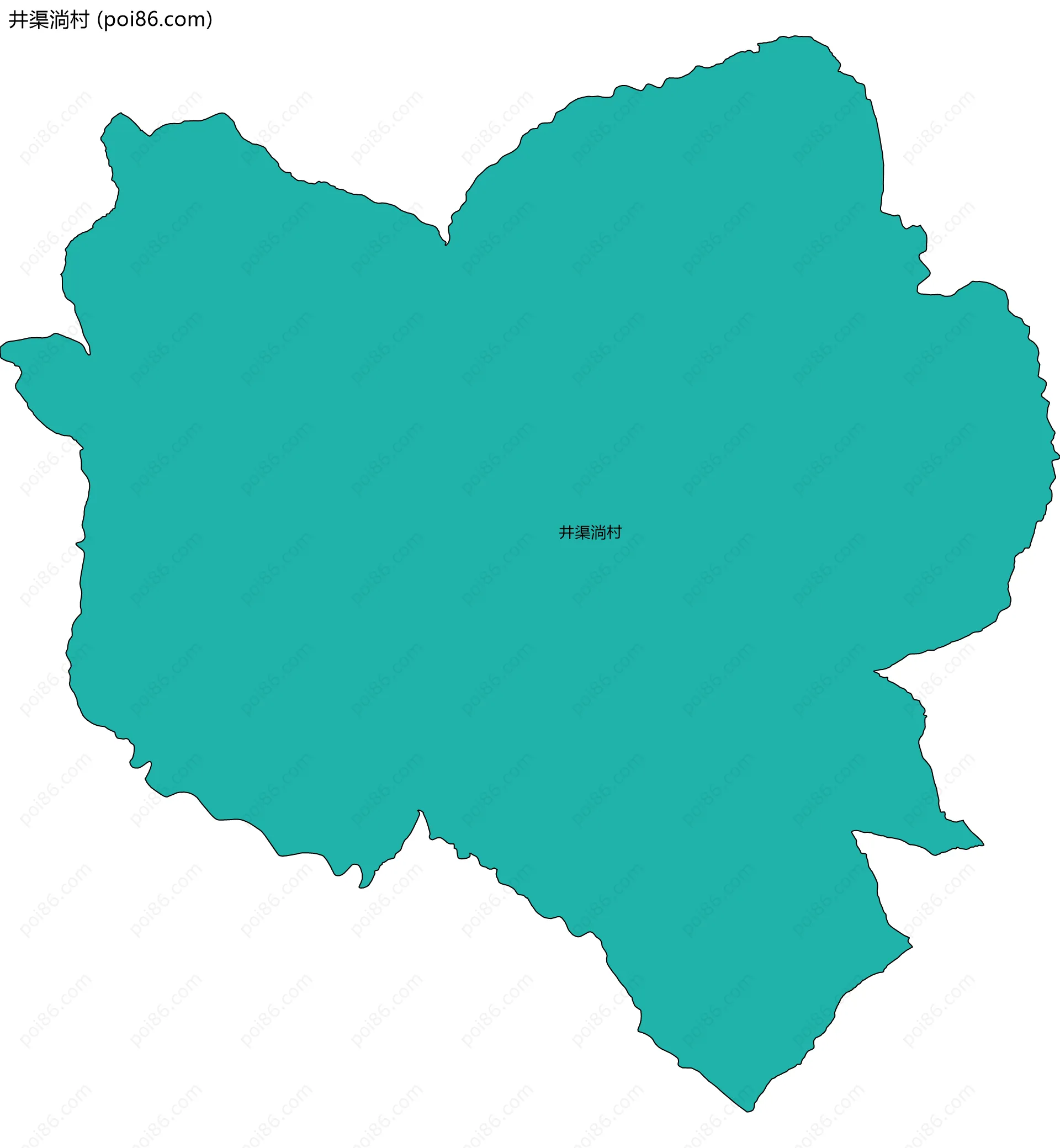 井渠淌村边界地图