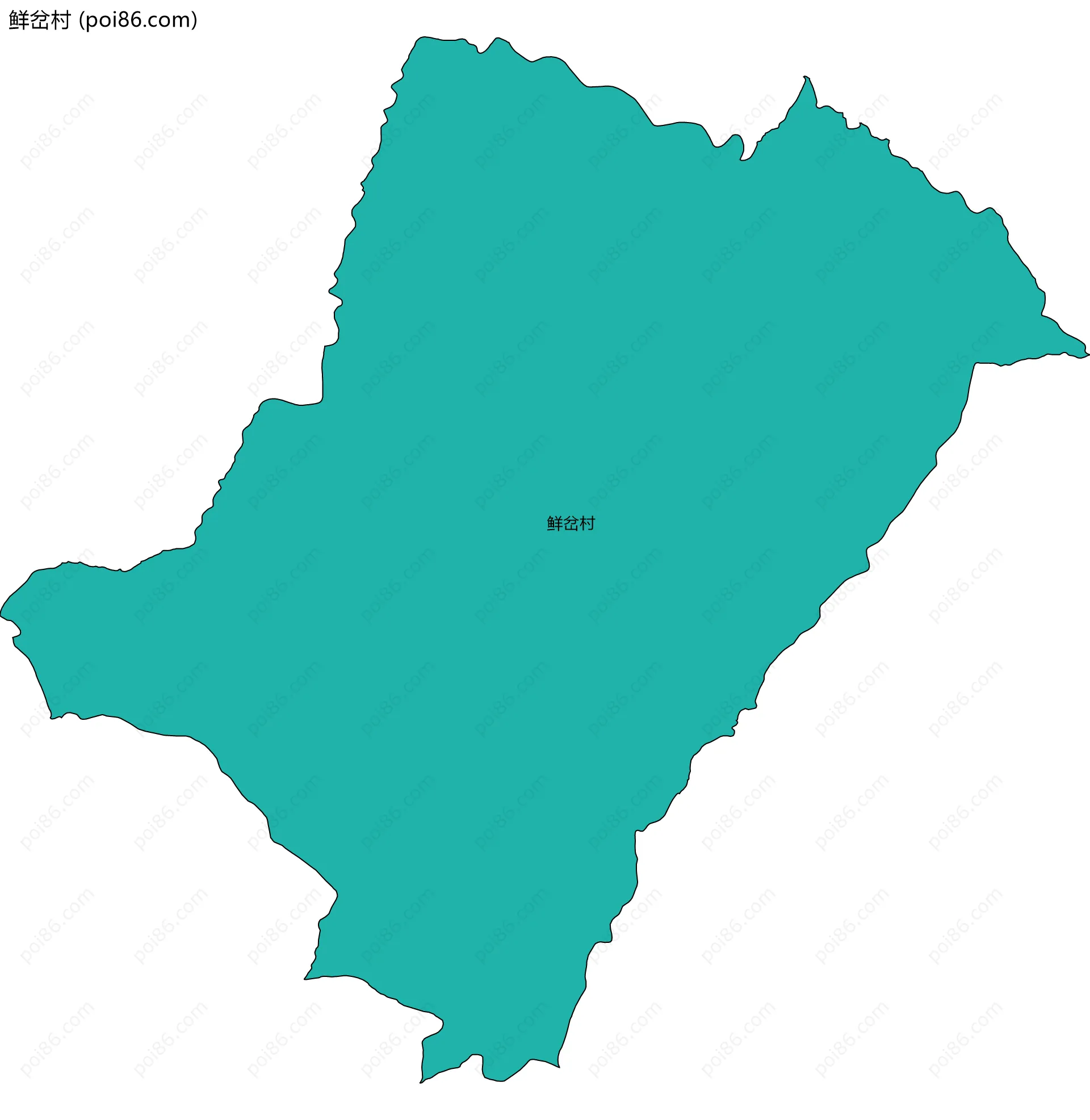 鲜岔村边界地图