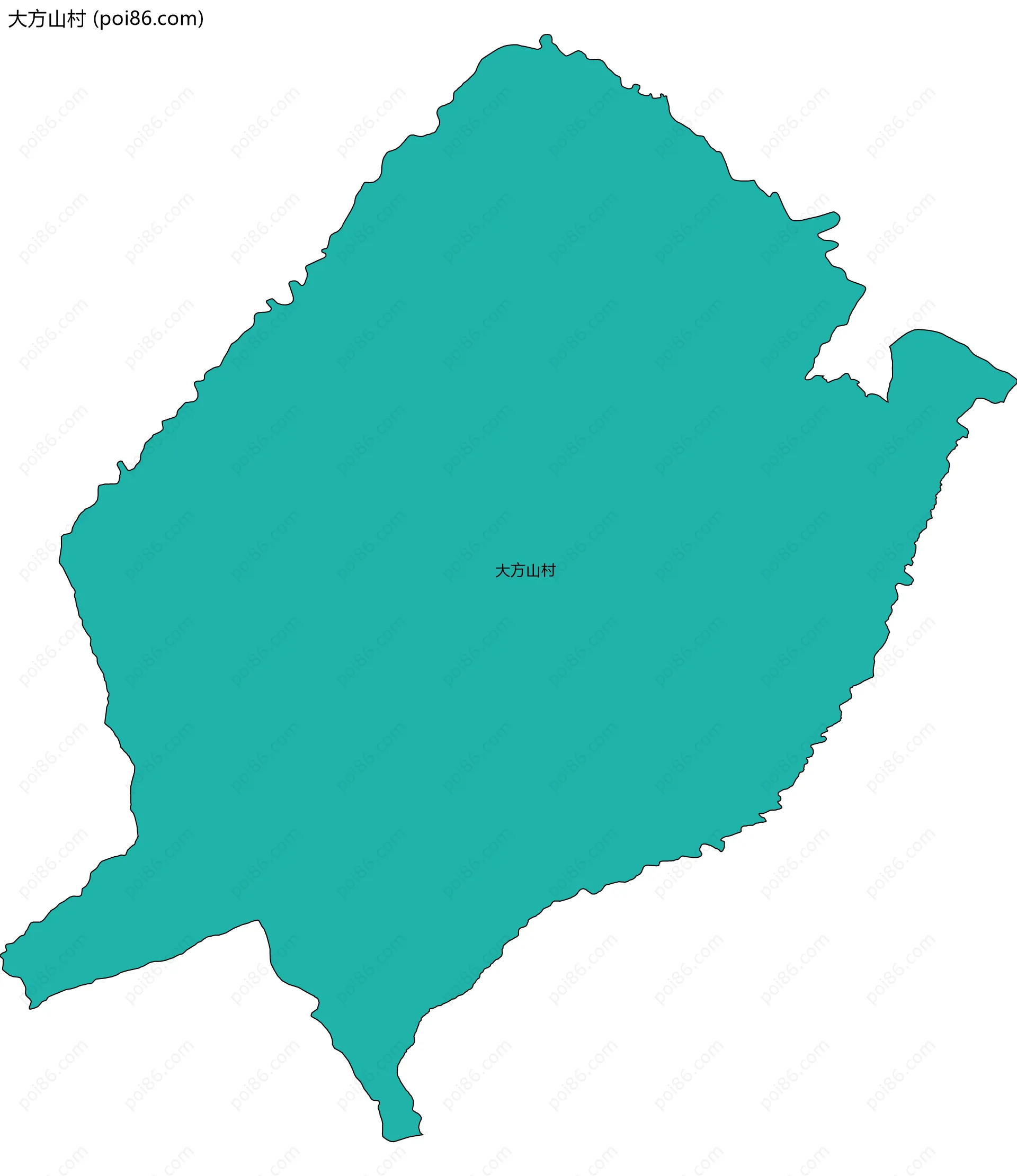 大方山村边界地图