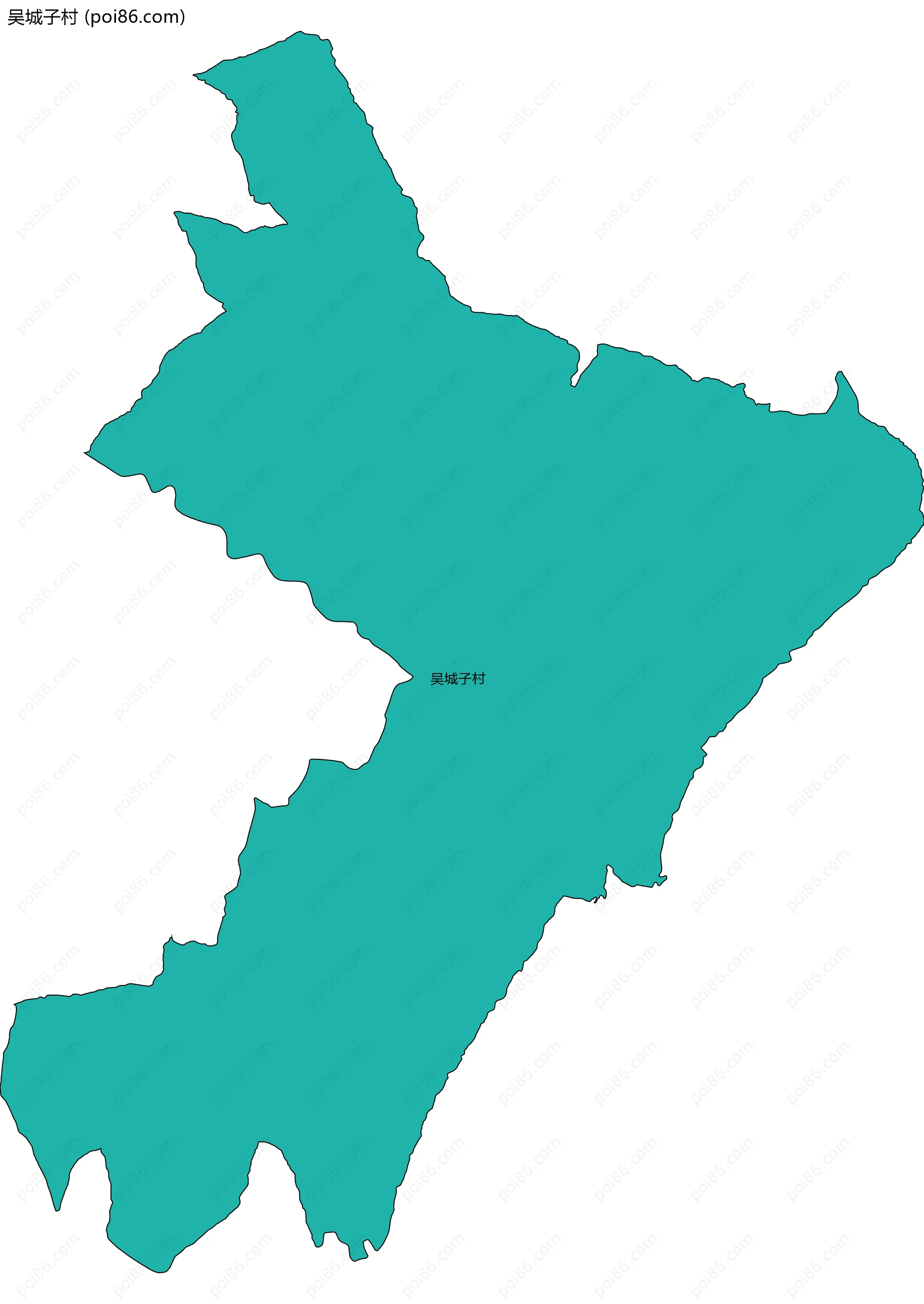 吴城子村边界地图